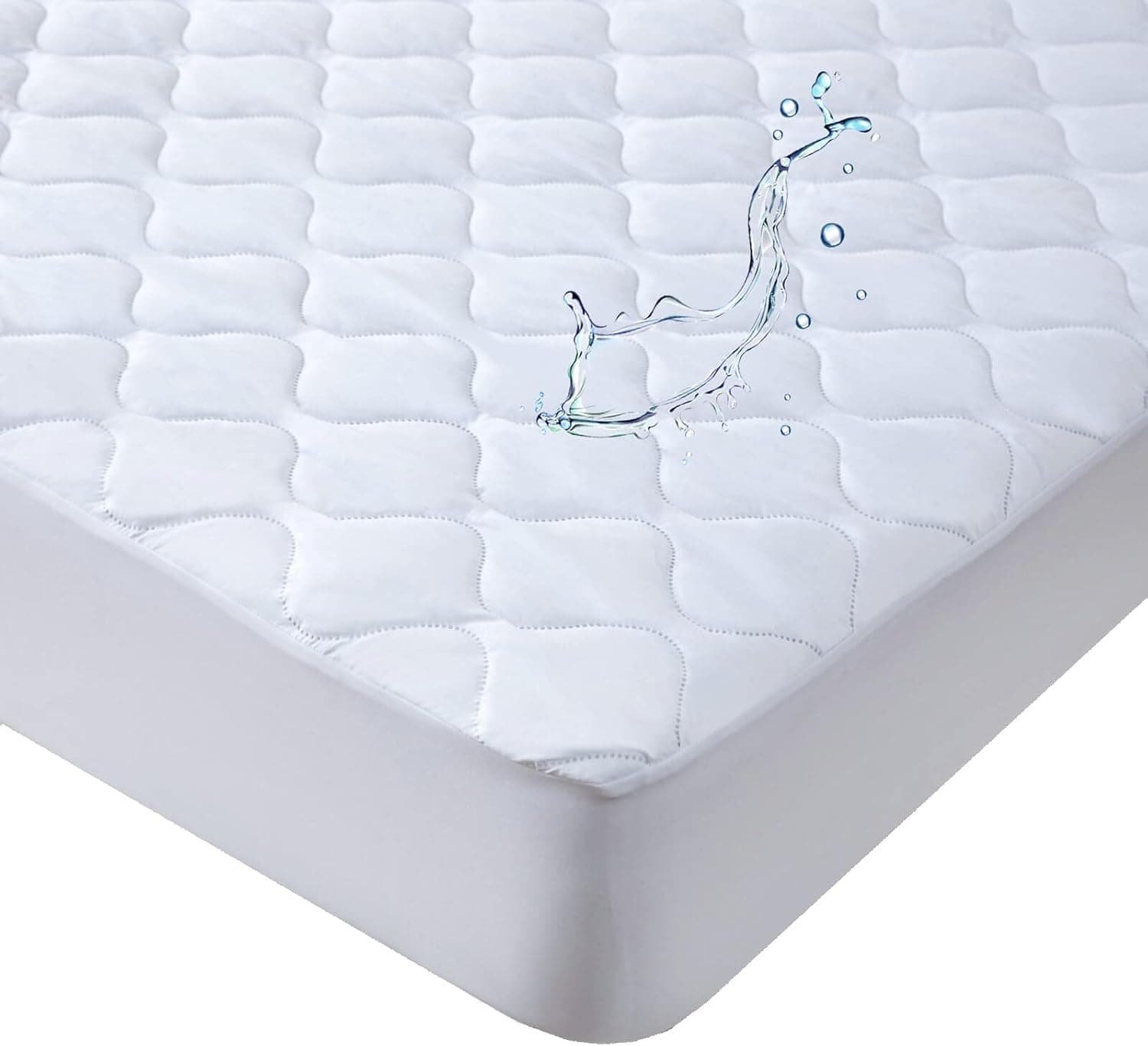 Kingnex Capa protetora de colchão acolchoada impermeável Olympic Queen, 166 x 203 cm, capa de colchão acolchoada para cama queen olímpica - Imagem 3