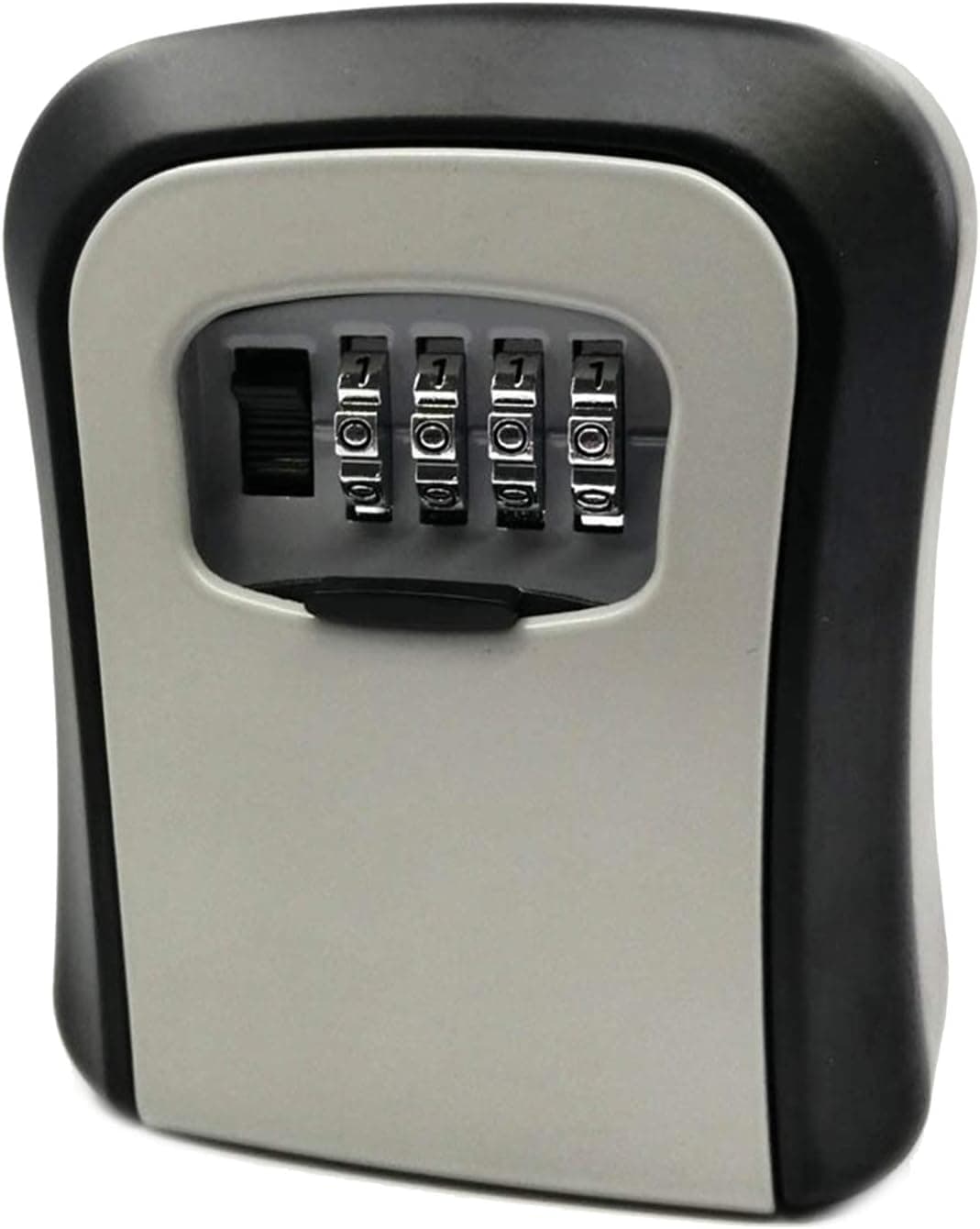 Caixa de segurança Adaskala com chave, para cofre de combinação à prova d'água de liga de alumínio de 4 dígitos montado na parede com armazenamento portátil de chaves para cartões