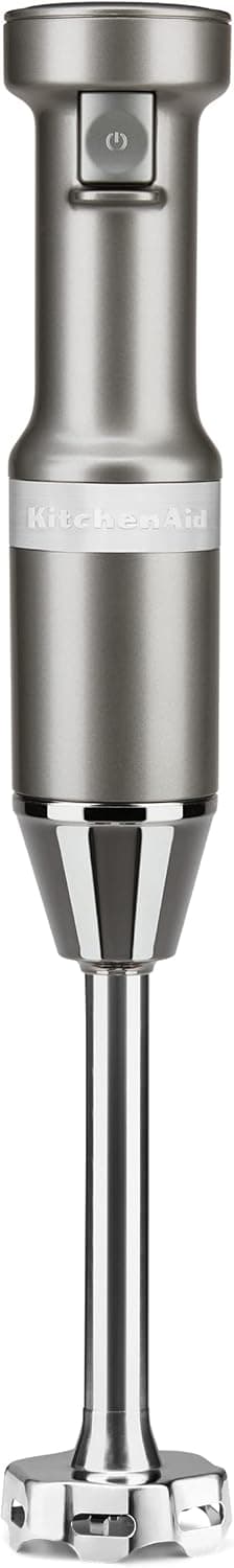 KitchenAid Liquidificador manual com fio de velocidade variável KHBV53, contorno prata