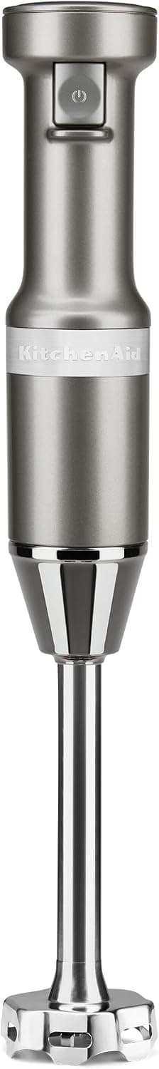 KitchenAid Liquidificador manual com fio de velocidade variável KHBV53, contorno prata