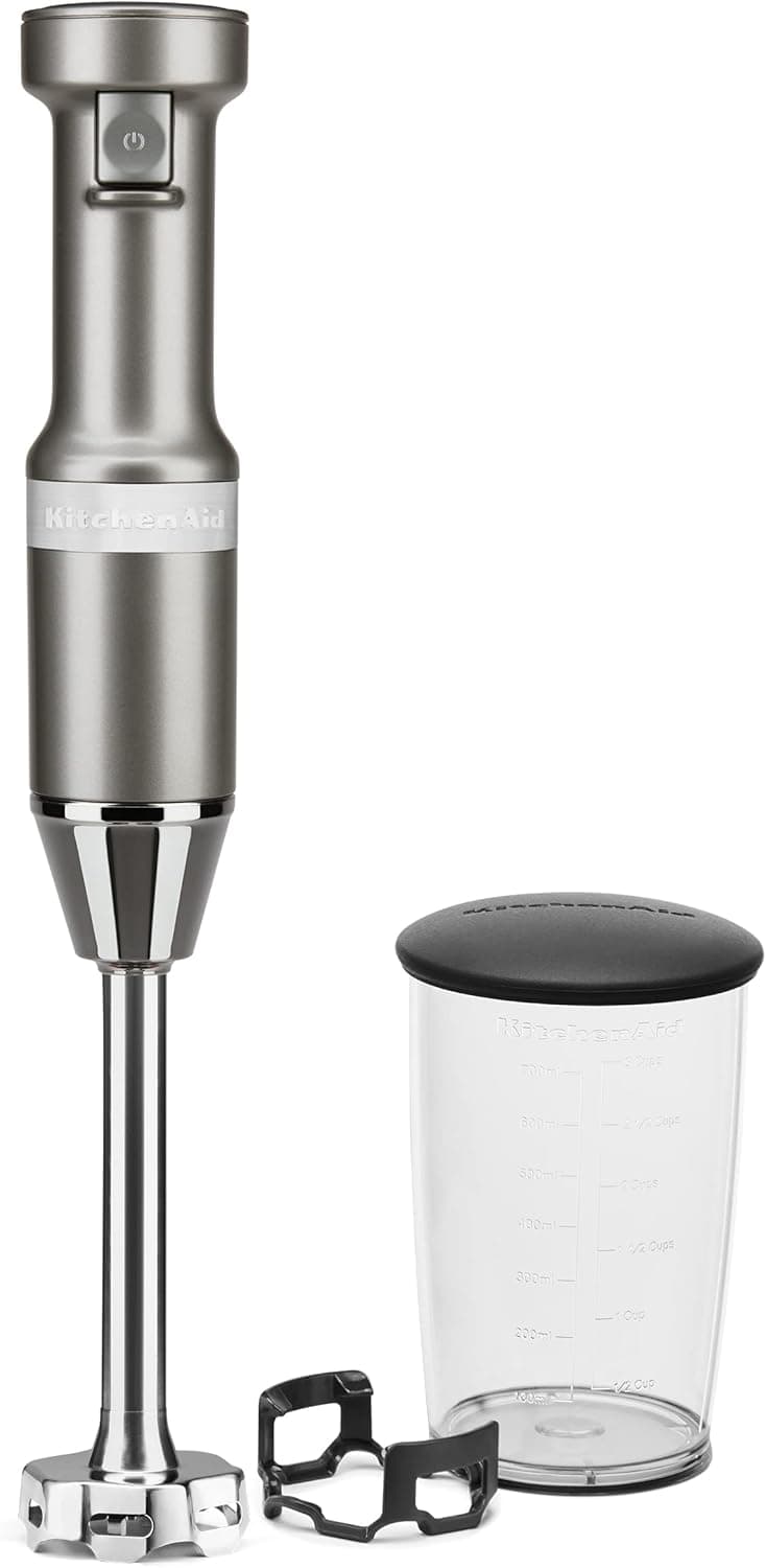 KitchenAid Liquidificador manual com fio de velocidade variável KHBV53, contorno prata - Imagem 3