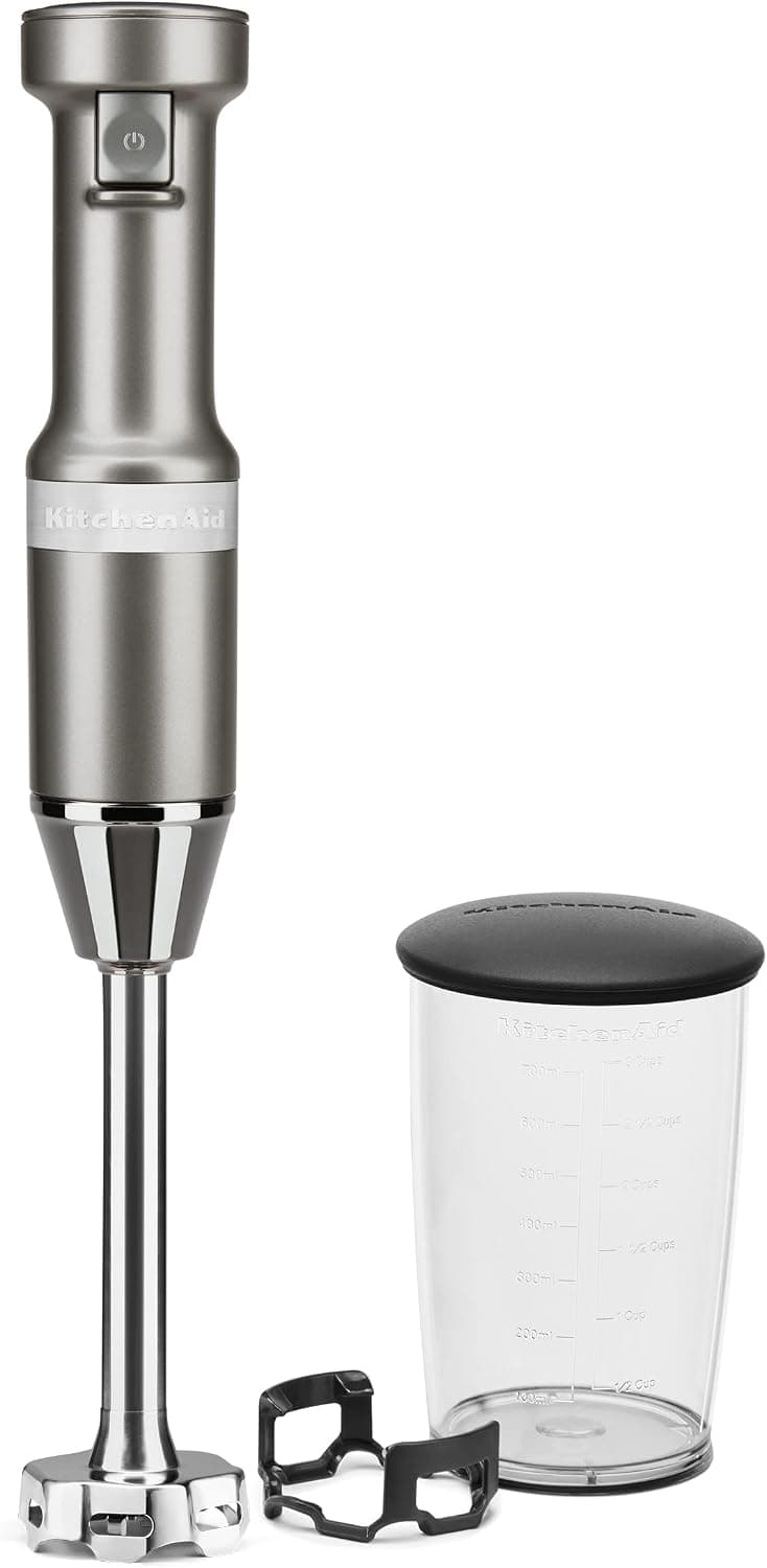 KitchenAid Liquidificador manual com fio de velocidade variável KHBV53, contorno prata - Imagem 3