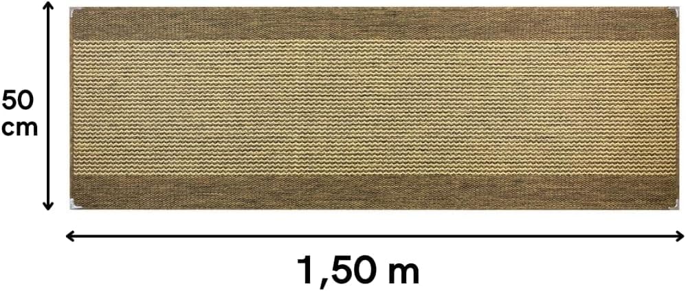Tapete Passadeira Sisal Antiderrapante Cozinha Corredor Quarto 1,50m x 50cm (Moderno Bege) - Imagem 3