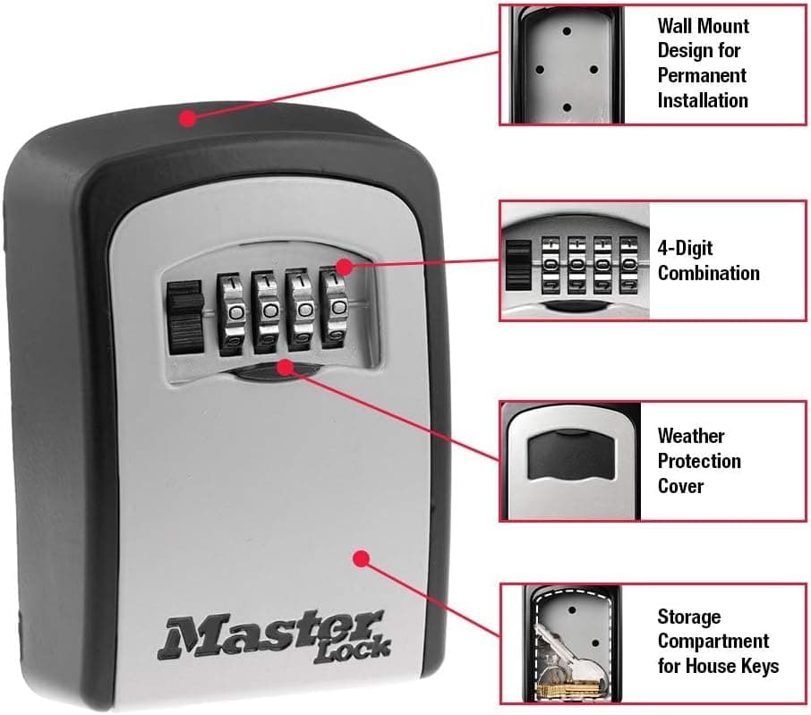 Cofre para chaves Master Lock Heavy Duty 5401EC, para 5 chaves - Imagem 3