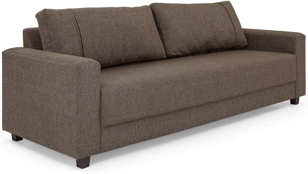 Sofá 3,5 Lugares Herval Clean, Linho Marrom