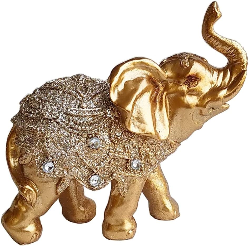 Elefante Decorativo Em Resina Indiano Sabedoria Sorte K (K200)