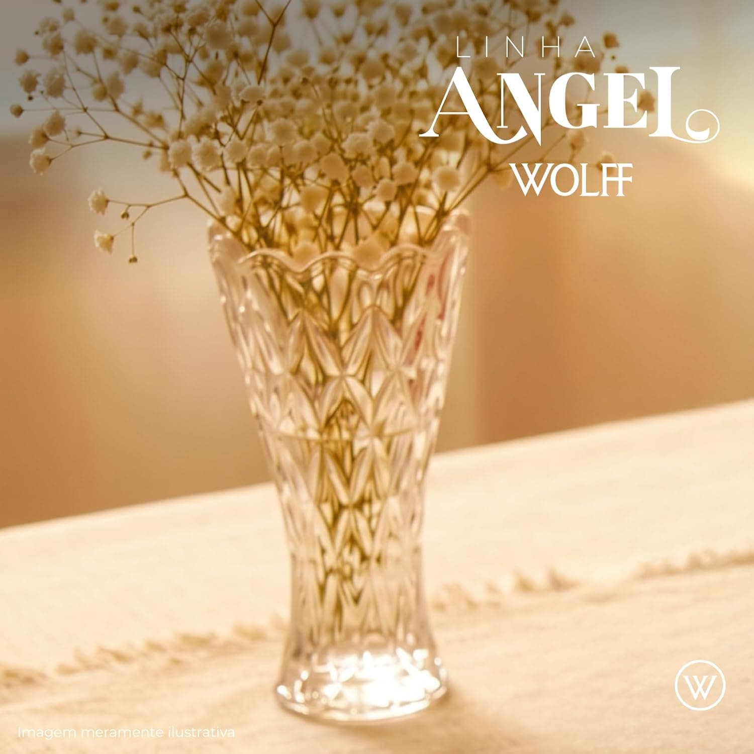 WOLFF - Vaso de Cristal Angel 14cm x 25cm - Imagem 4