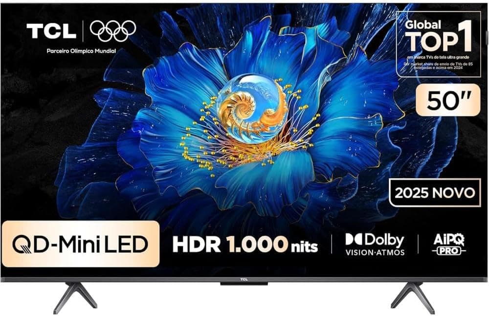 Smart TV TCL 50 Polegadas QLED Mini LED 4K C6KS WiFi Bluetooth Google TV HDR10+ Dolby Atmos 50C6KS - Imagem 3