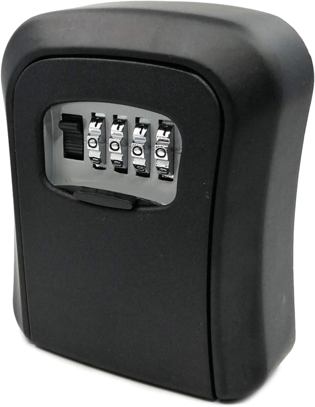 Caixa de segurança Adaskala com chave, para cofre de combinação à prova d'água de liga de alumínio de 4 dígitos montado na parede com armazenamento portátil de chaves para cartões eletrônicos domésticos