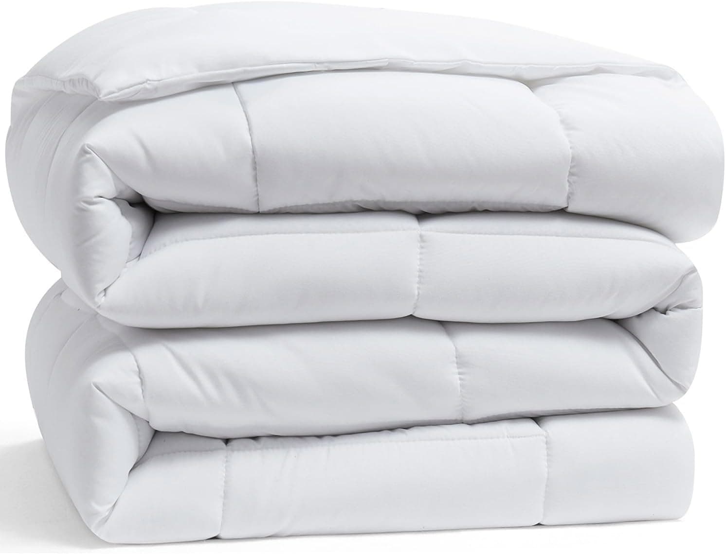 Hearth & Harbor Edredom com enchimento, acolchoado alternativo, tamanho king, tamanho king, branco para todas as estações, tamanho king grande, tamanho king size com abas de canto