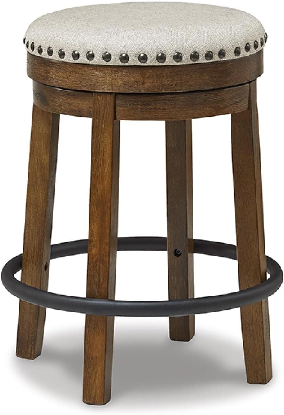 Banqueta giratória Ashley Furniture Valebeck UPH (1/CN), marrom/preto