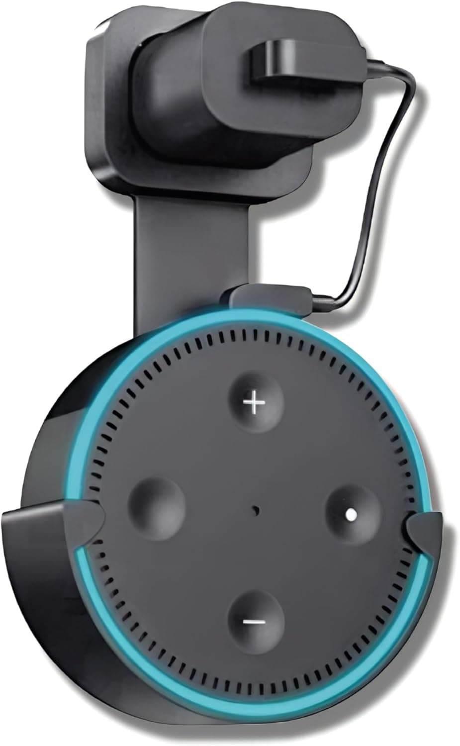 Suporte de parede Sintron para Echo Dot - Alexa Smart Home Outlet suporte de parede para alto-falante de 2ª geração com cabo de carregamento, acessórios de economia de espaço sem fios bagunçados