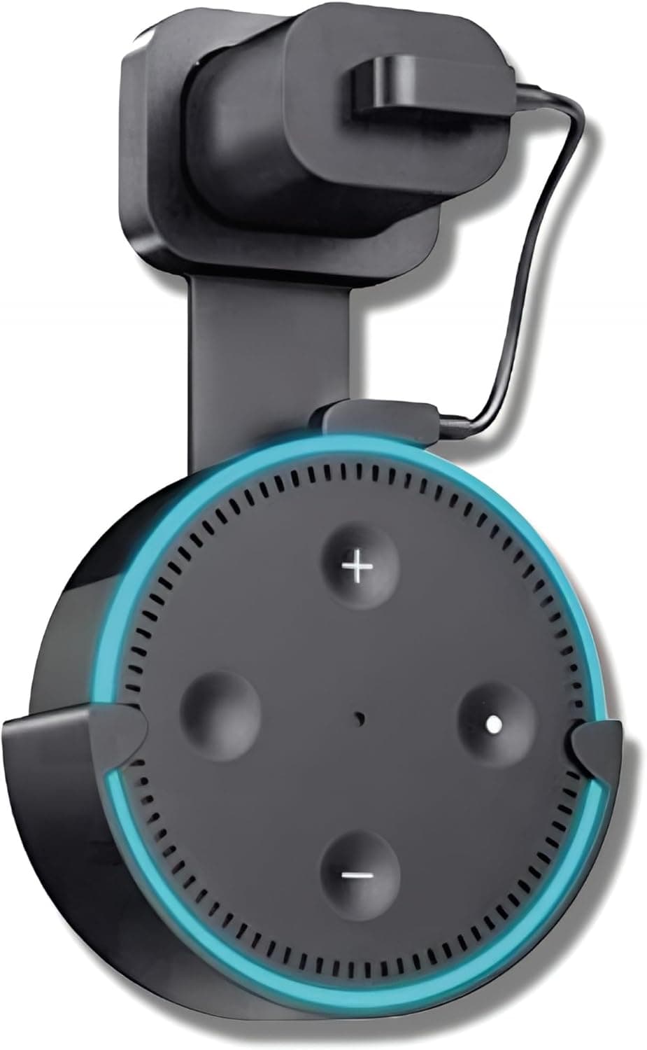 Suporte de parede Sintron para Echo Dot - Alexa Smart Home Outlet suporte de parede para alto-falante de 2ª geração com cabo de carregamento, acessórios de economia de espaço sem fios bagunçados