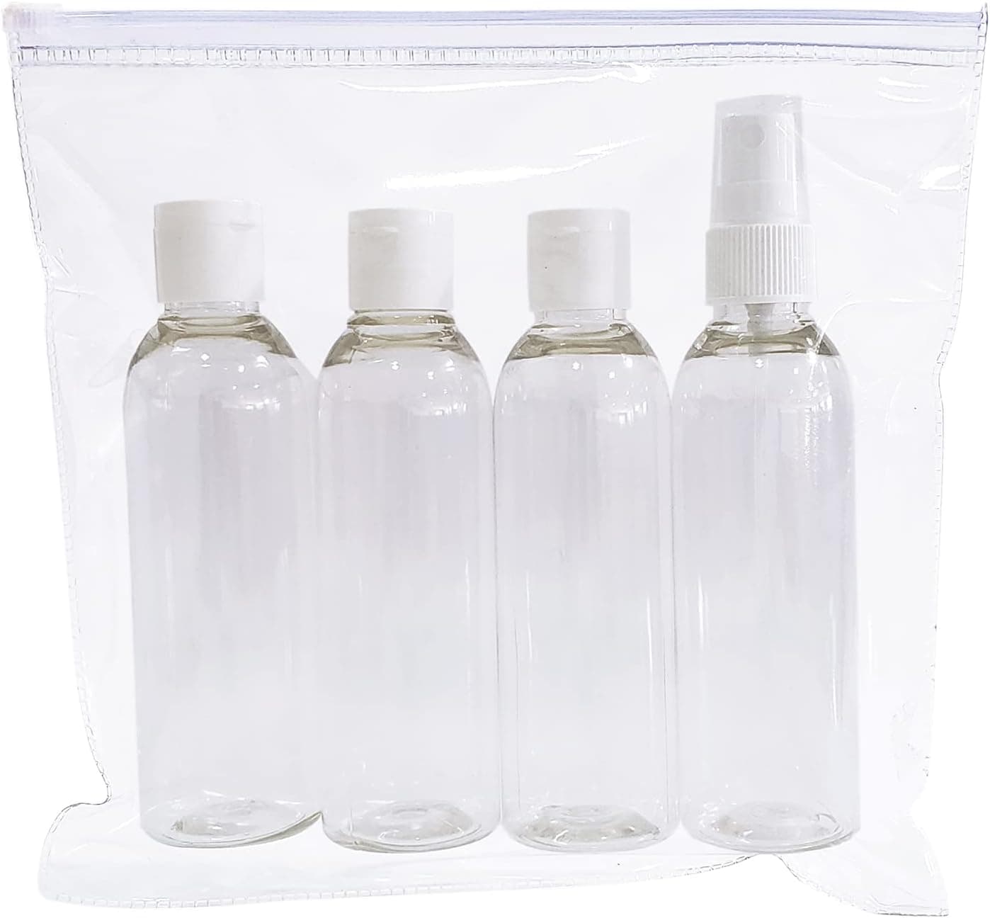 1 Kit Viagem 4 Frasco Spray FT Shampoo Creme Sabonete 100ml