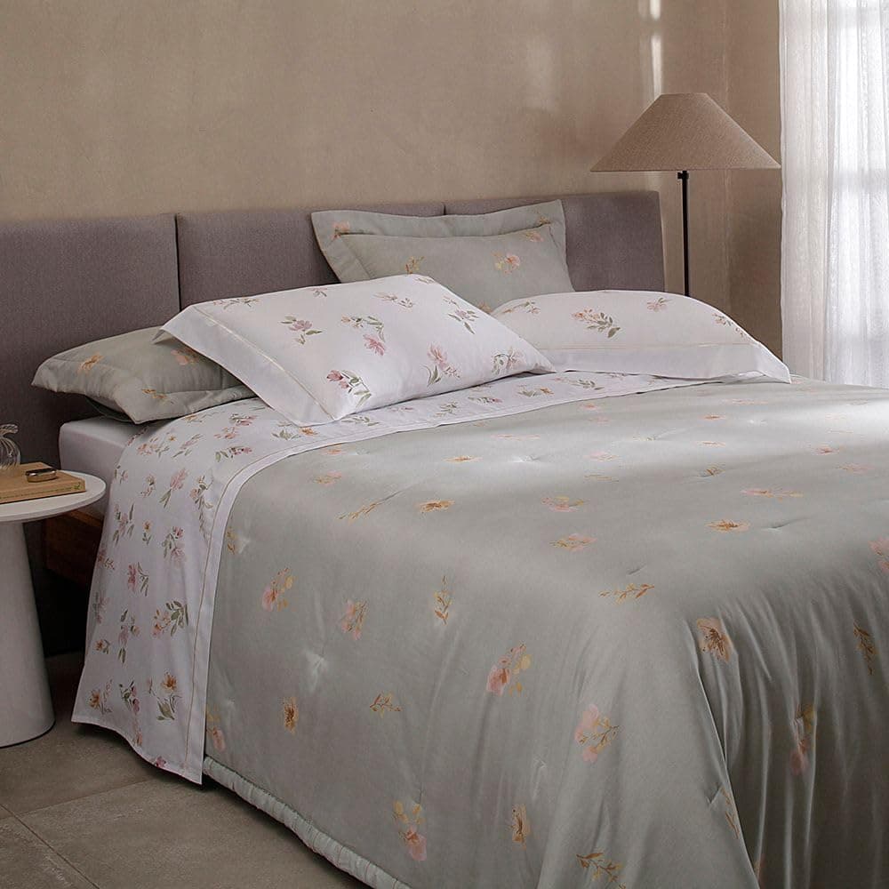 Jogo de Cama Cetim 300 Fios Buddemeyer Vision Flora100% Algodão Penteado - Imagem 4