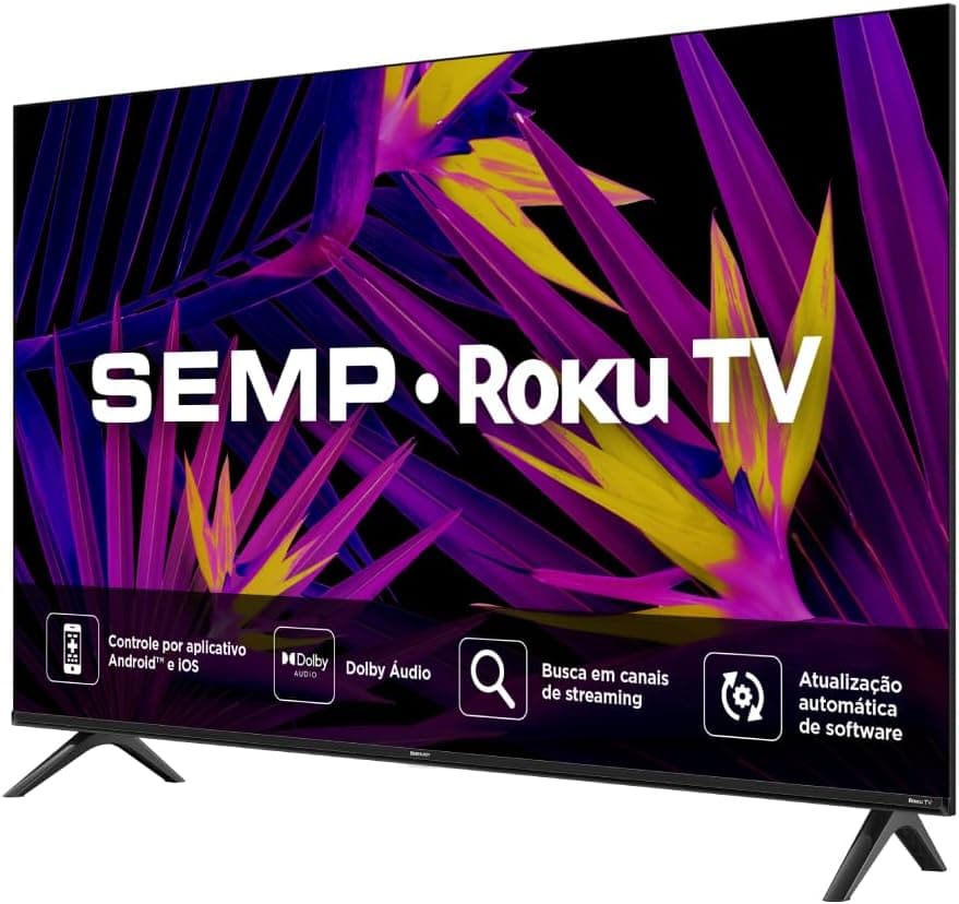 Smart TV Semp 32 Polegadas LED HD R6610 WiFi Roku TV Google Assistente 3 HDMI Dolby Audio 32R6610 - Imagem 4