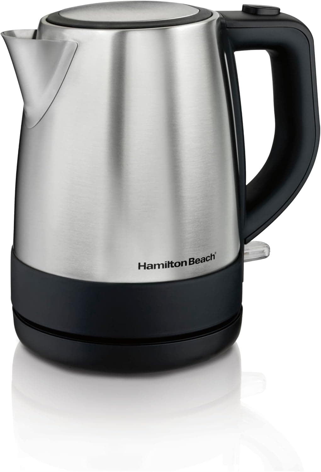 Hamilton Beach Chaleira de chá elétrica, caldeira de água e aquecedor, 1 L, sem corda, proteção de desligamento automático e secagem a ferver, aço inoxidável (40998) - Imagem 2