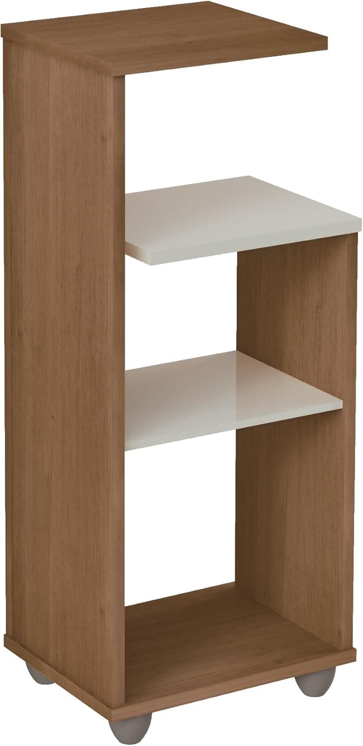 Mesa de Apoio com prateleiras BIS cor Cinamomo/Off White - Artely - Imagem 4
