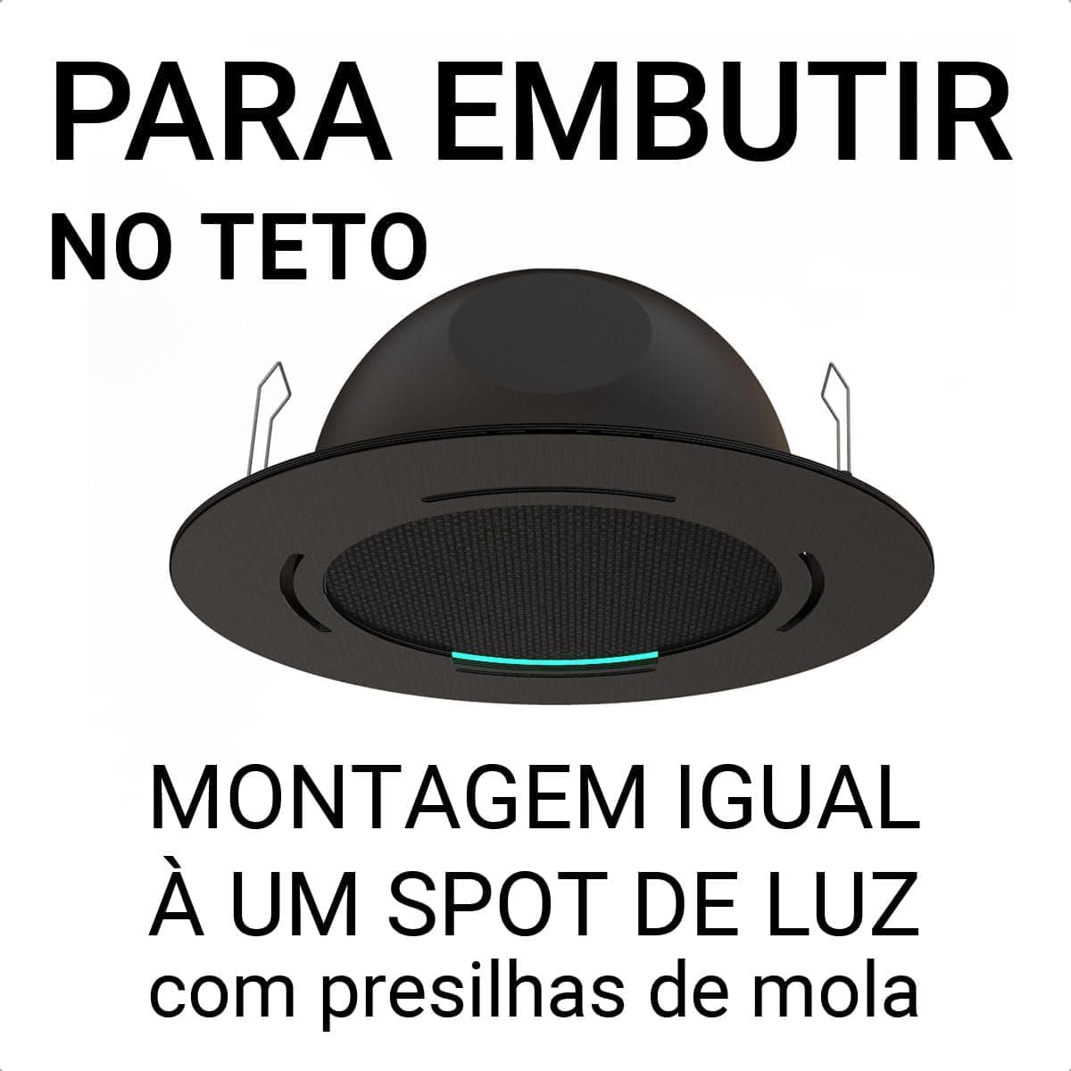 Suporte Para Alexa Echo Pop De Embutir No Teto Gesso Redondo - Imagem 3