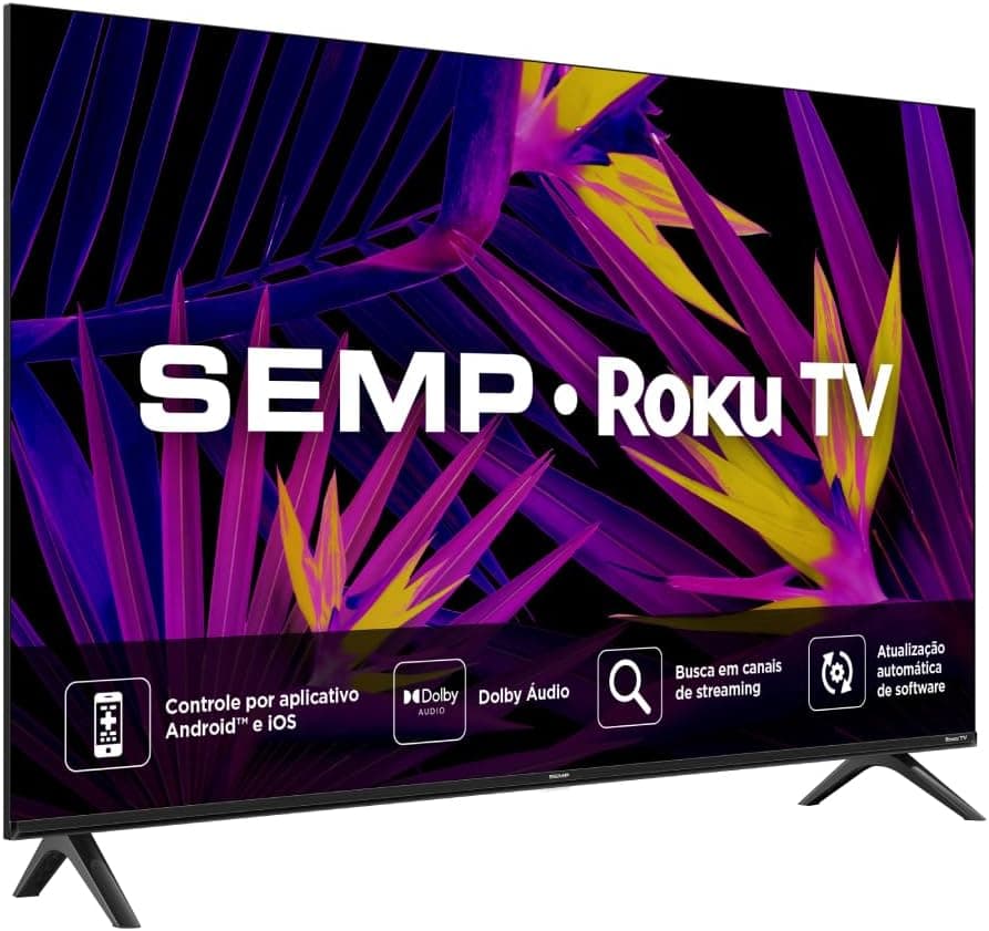 Smart TV Semp 32 Polegadas LED HD R6610 WiFi Roku TV Google Assistente 3 HDMI Dolby Audio 32R6610 - Imagem 3