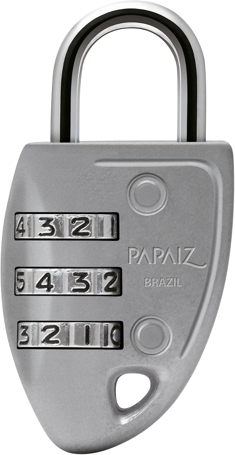 Cadeado De Segredo, Papaiz, C23, Prata