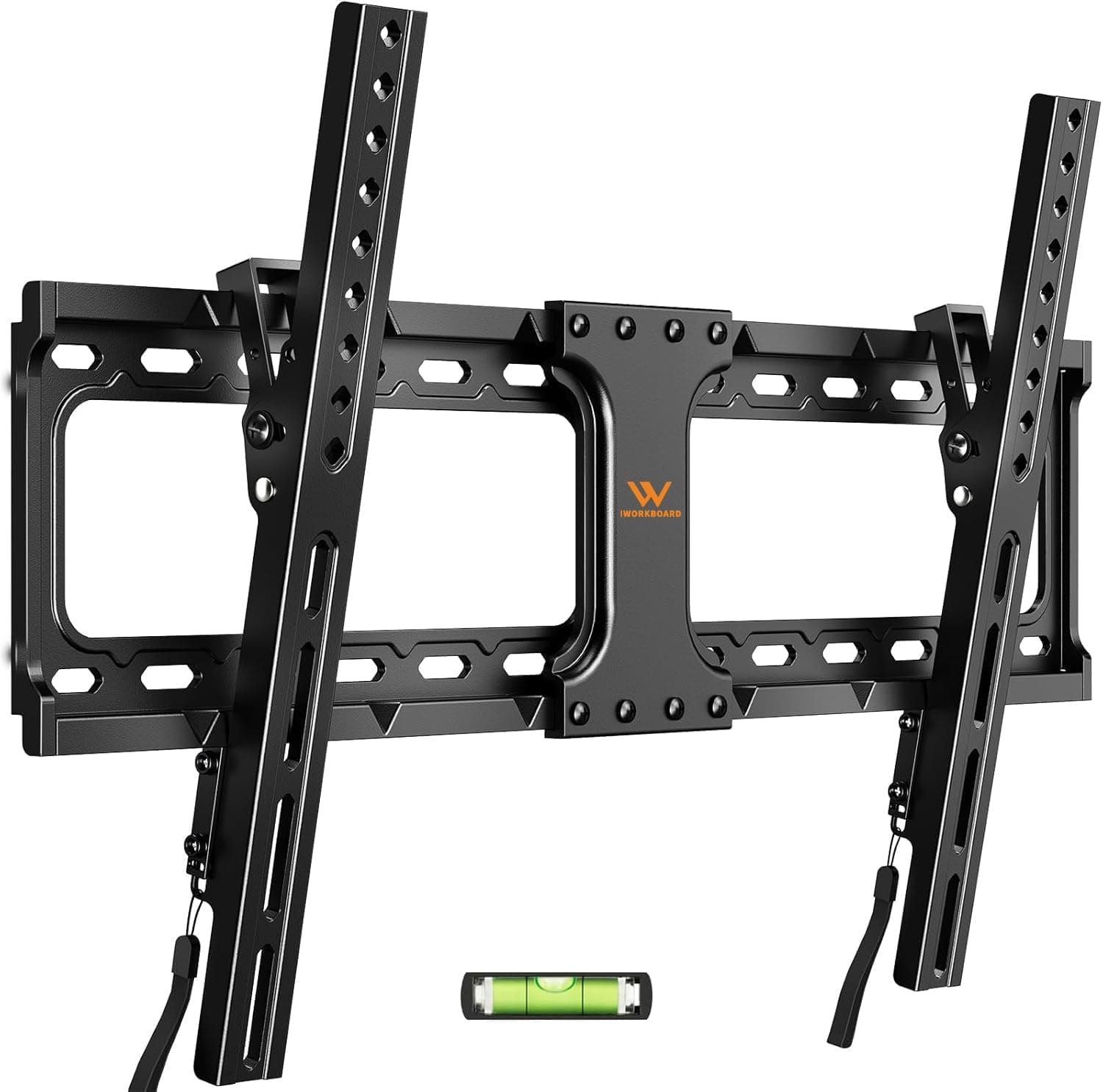 Suporte de parede para TV inclinável 55 65 75 215.9 cm para TVs de 32-90 polegadas, suporte de suporte de TV de perfil baixo, trava segura e liberação rápida, VESA máximo 600 x 400 mm