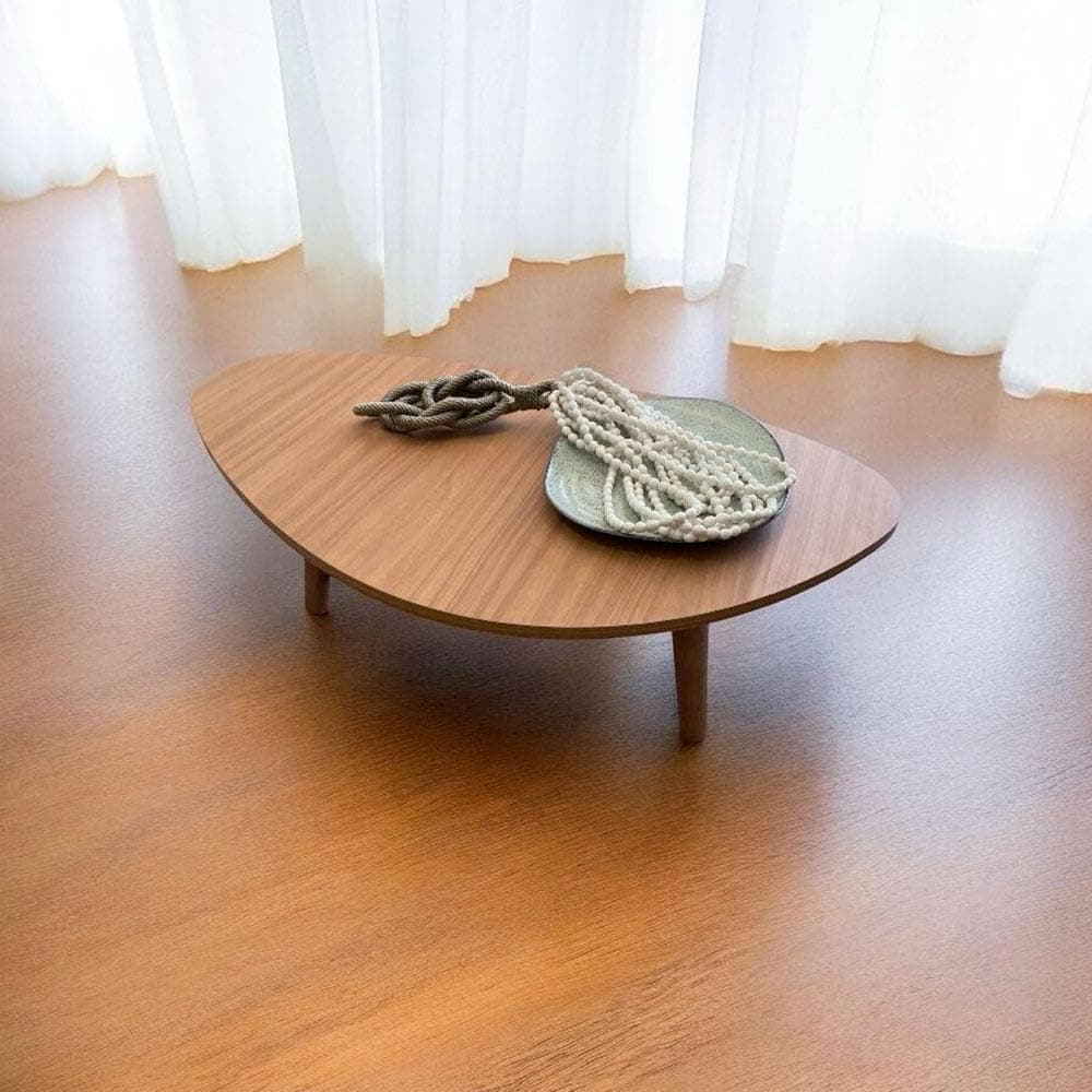 Mesa de Centro Orgânica Pés Palito em Madeira 90x52cm Mel - Imagem 3