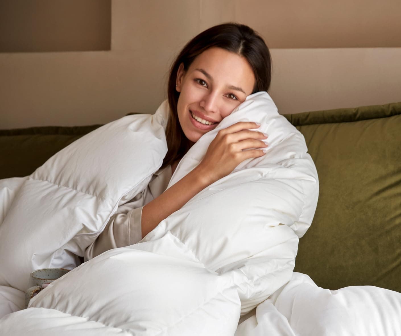 OverCloud™ Edredom branco para plumas, edredom de inverno tamanho queen size, edredom coleção de hotel ultra macio 700+ enchimento à prova de plumas com abas de canto - 1,40 g