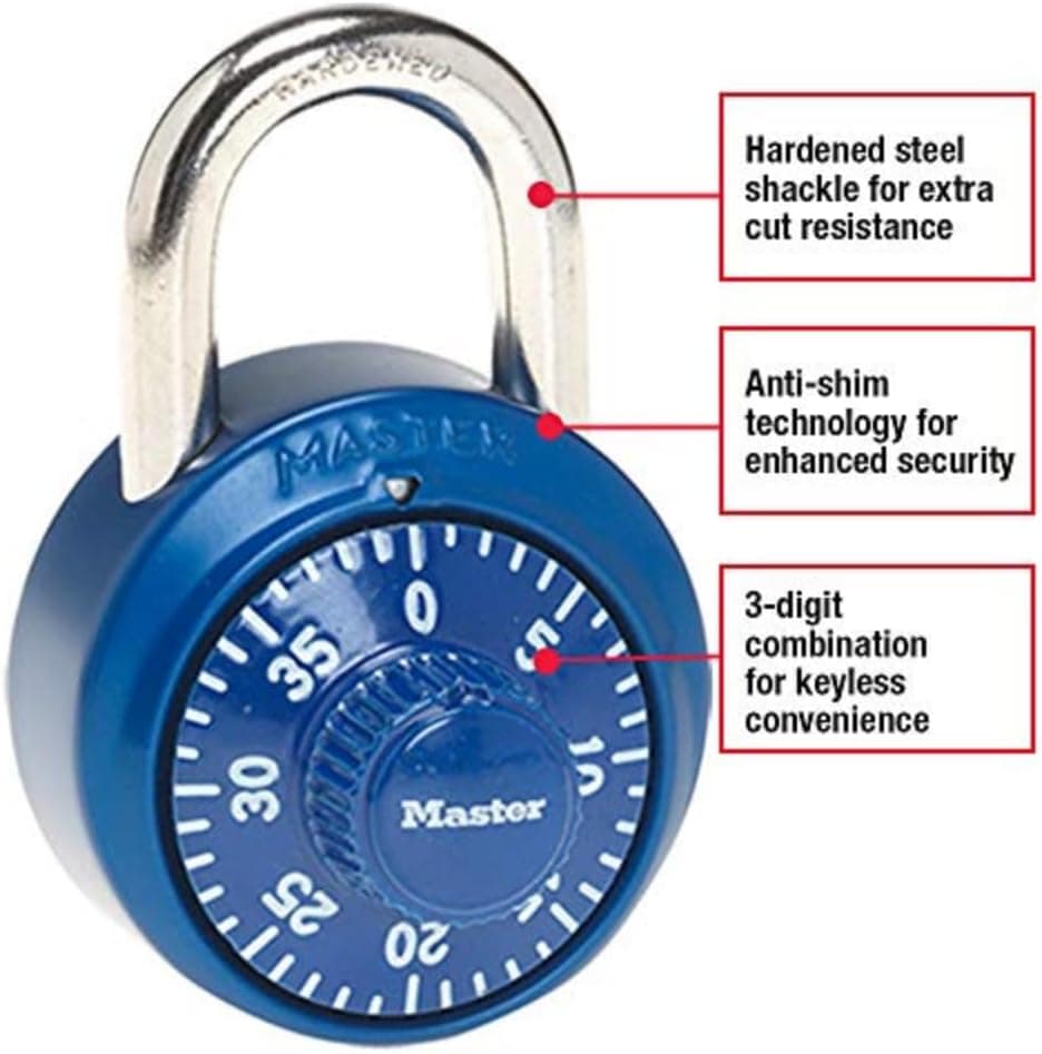 Master Lock 1530DCM cadeado de combina o de bloqueio de arm rio, 1 pacote, cores sortidas - Imagem 3