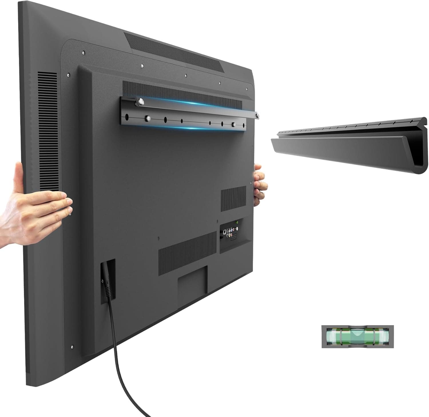 Suporte para TV Drywall sem perfuração para todas as TVs de 22 a 55 polegadas de até 45 kg sem pinos, suporte de parede para TV com todos os equipamentos incluídos