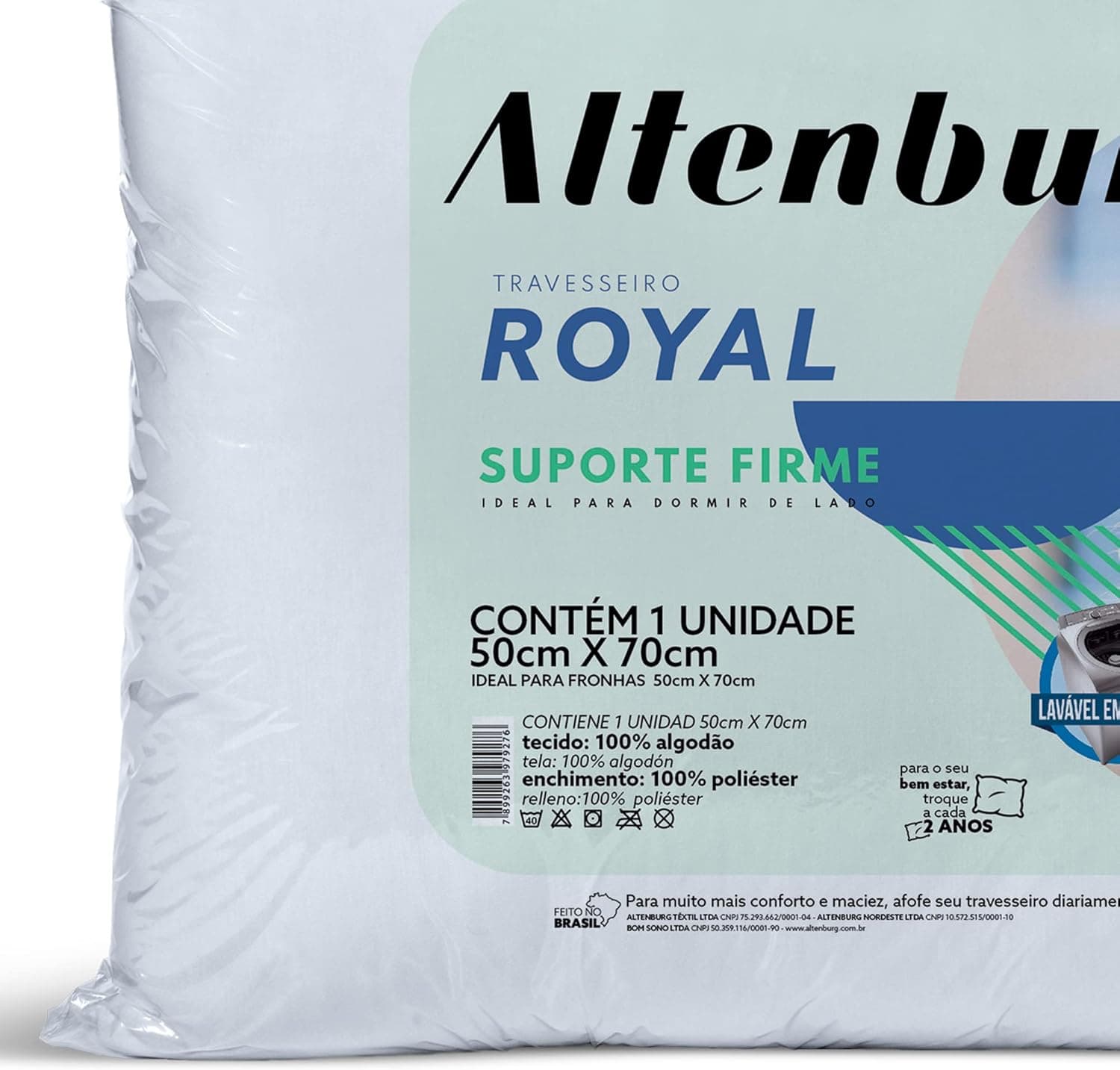 Travesseiro Royal Altenburg - 50x70cm - Branco - Imagem 4