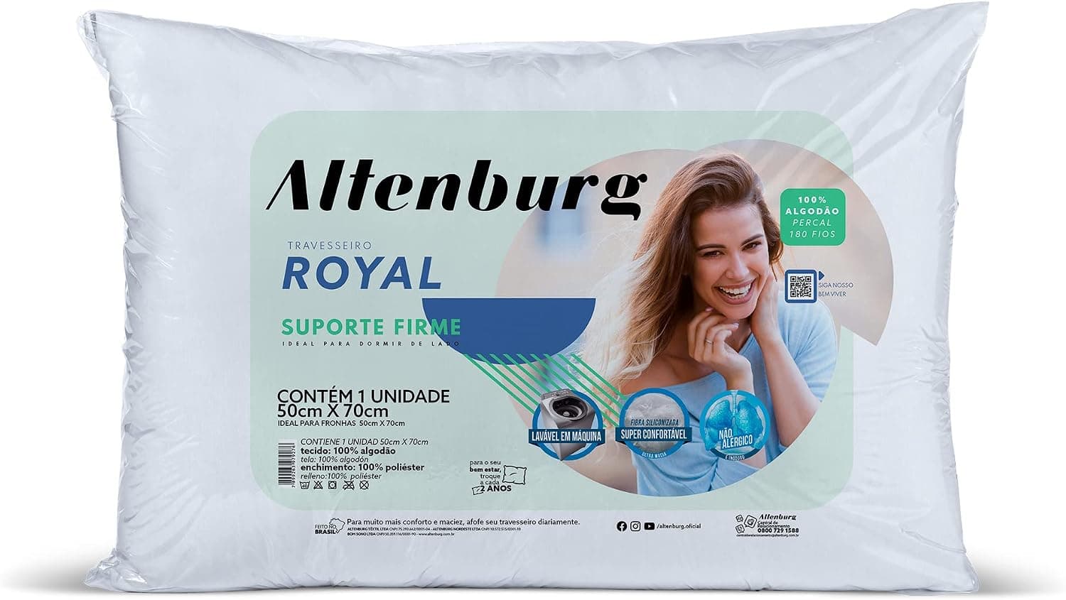 Travesseiro Royal Altenburg - 50x70cm - Branco