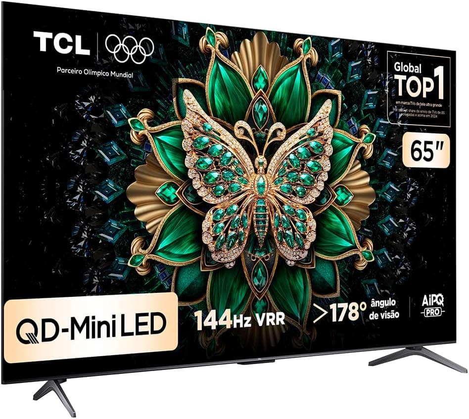 Smart TV TCL 65 Polegadas QLED Mini LED 4K C6K WiFi Bluetooth Google TV 4 HDMI 144Hz HDR10+ 65C6K - Imagem 3