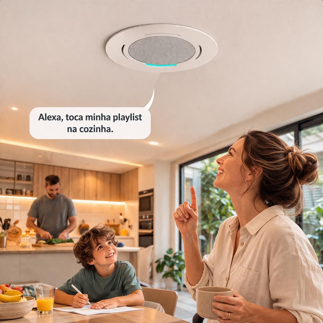 Suporte Para Alexa Echo Pop De Embutir No Teto Gesso Redondo - Imagem 3