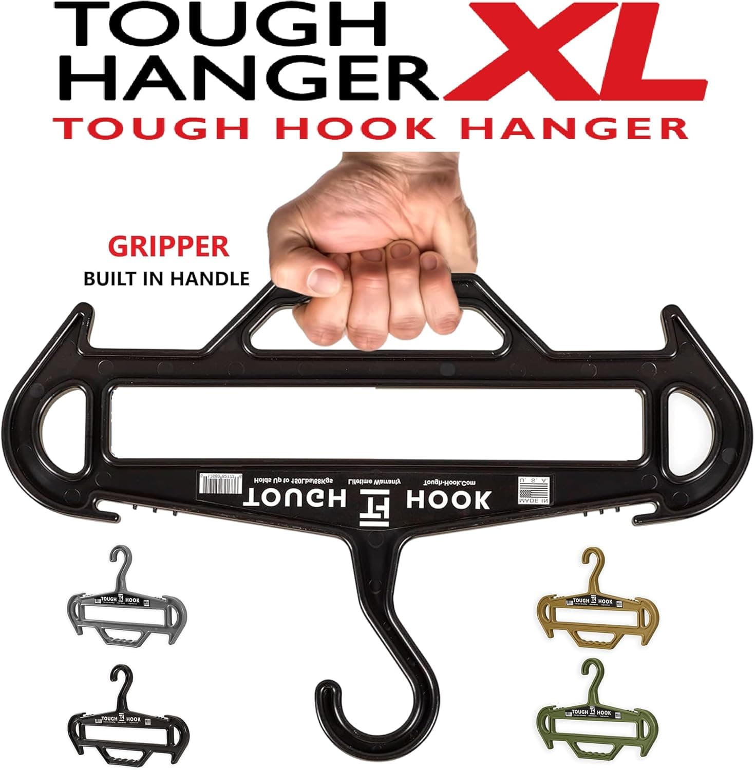 Cabide resistente GG | A Beast of a Hook | Feito nos EUA | Premium extragrande resistente | Equipamento para uso ao ar livre, equipamento de mergulho e roupas pesadas – Cabide de capacidade de 450 kg - Imagem 4