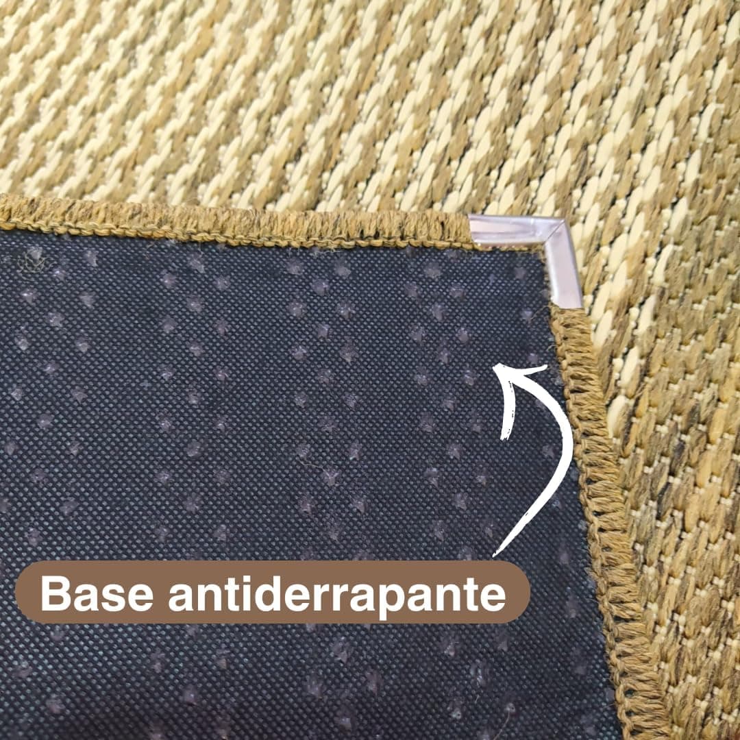 Tapete Passadeira Sisal Antiderrapante Cozinha Corredor Quarto 1,50m x 50cm (Moderno Bege) - Imagem 4