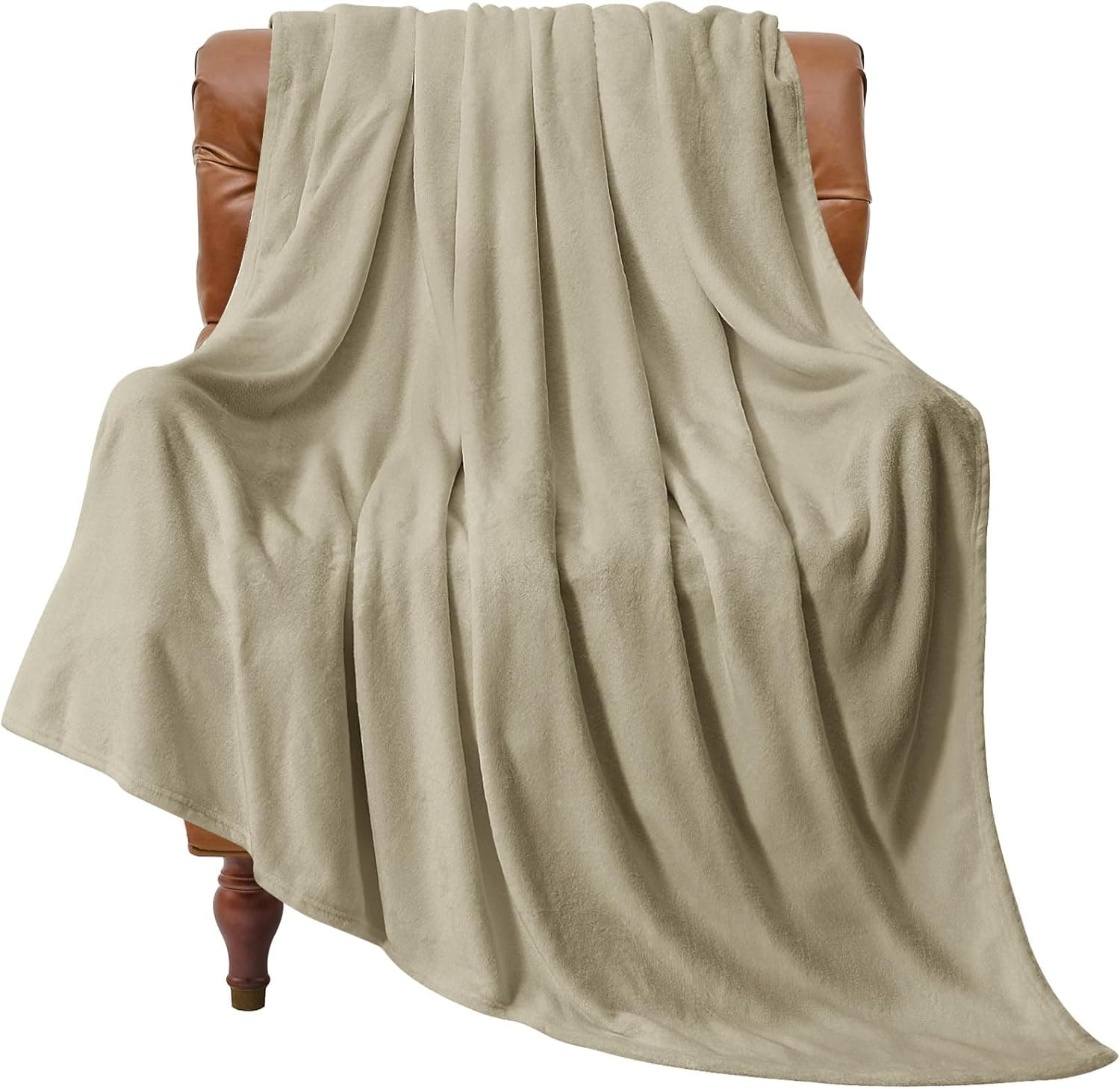 BEDELITE Cobertor de lã tamanho solteiro de linho de aveia para sofá e cama, cobertor felpudo luxuoso de pelúcia 152 x 203 cm, cobertor supermacio, quente, leve para viagem, acampamento