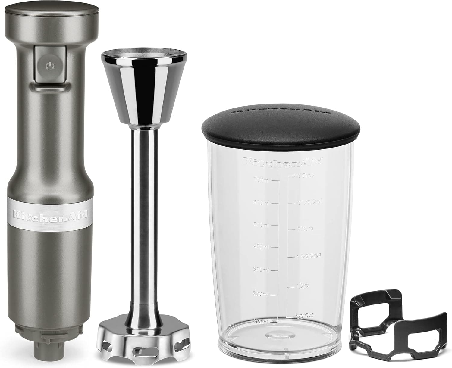 KitchenAid Liquidificador manual com fio de velocidade variável KHBV53, contorno prata - Imagem 4