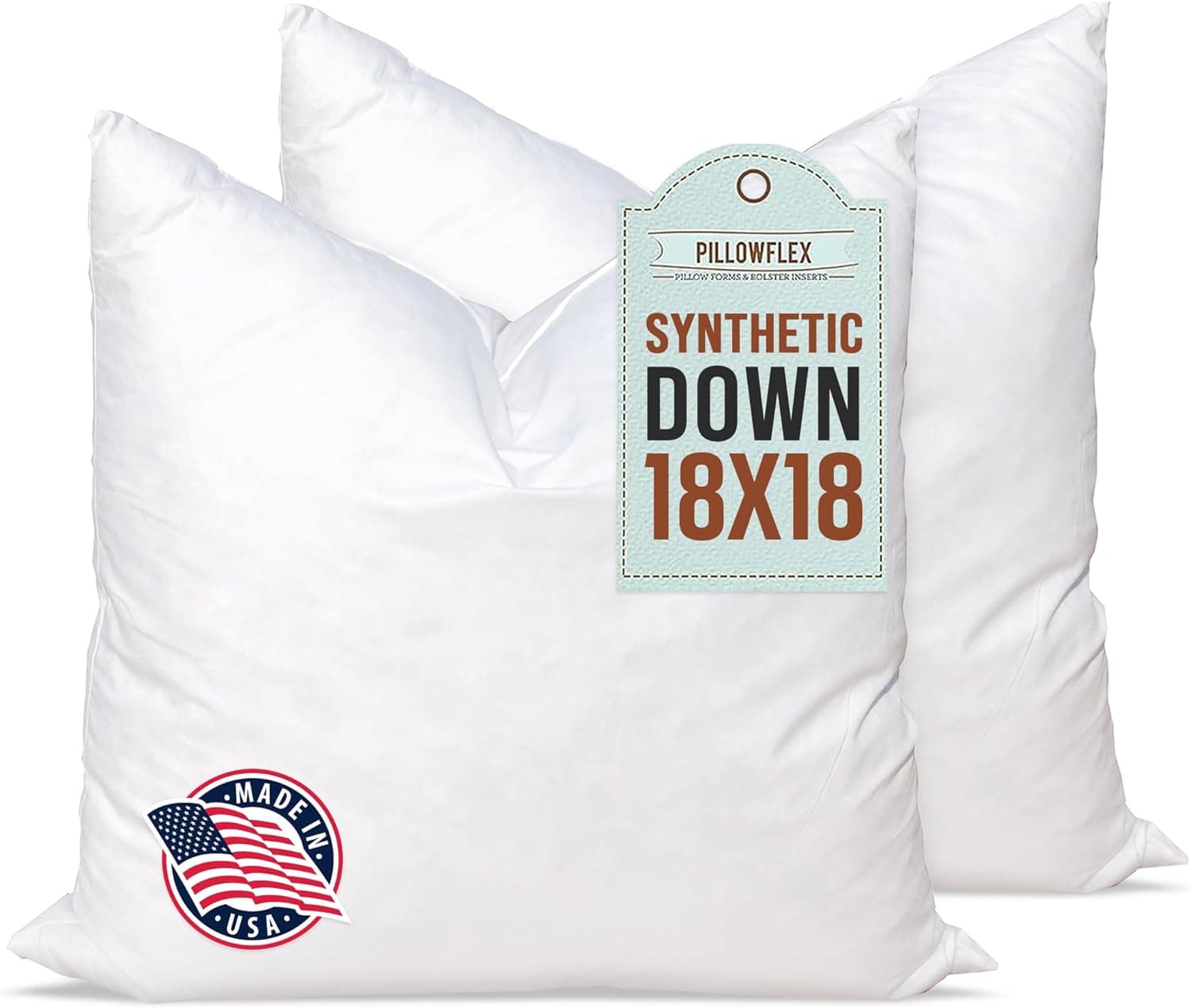Pillowflex Almofadas sintéticas alternativas para fronhas - Almofadas confortáveis para dormir, travesseiro perfeito e melhores travesseiros de dormir, inserções de travesseiro alternativas feitas à