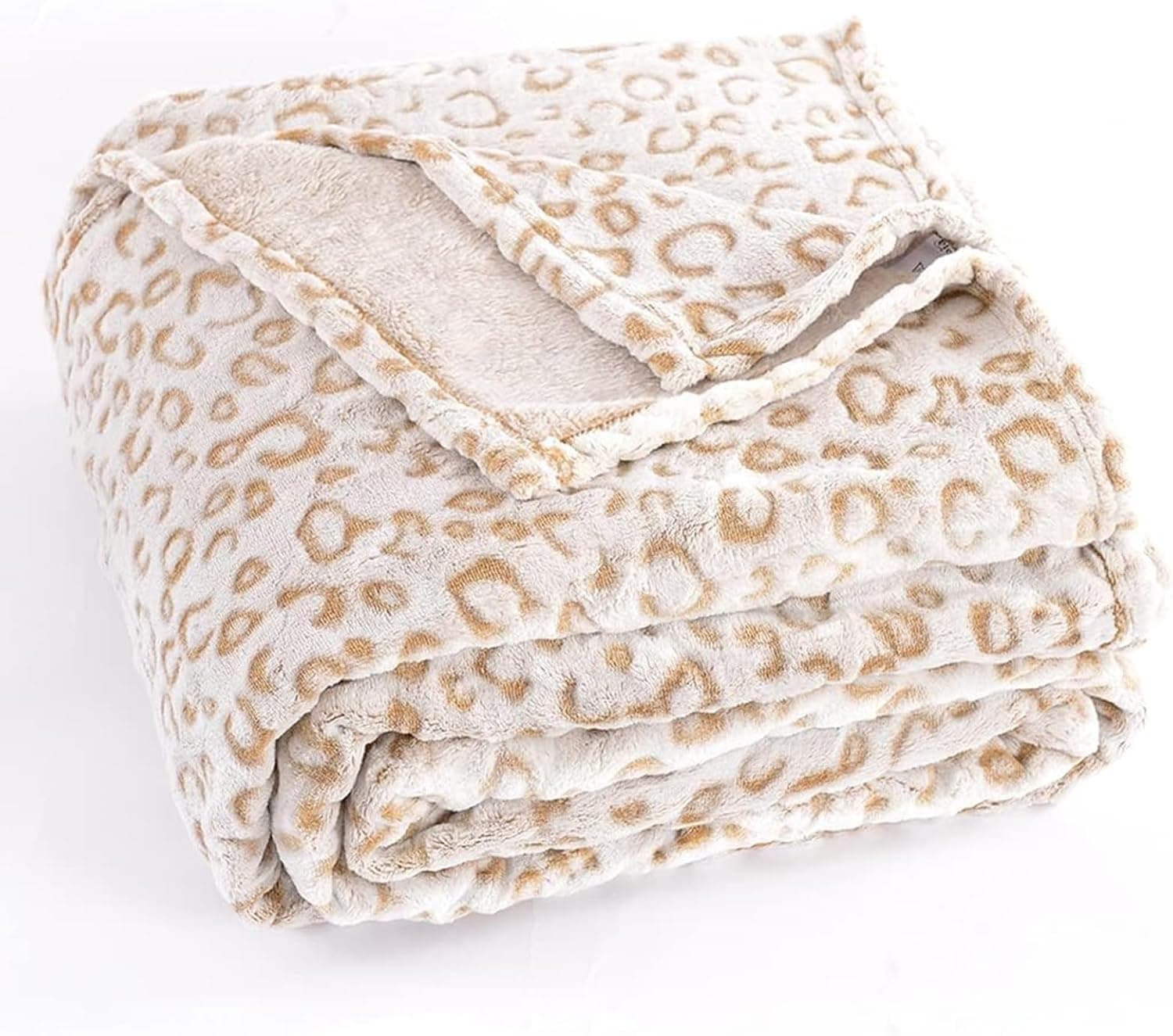 PLEASANT BOULEVARD | Cobertor de lã de leopardo, colcha de microfibra de pelúcia quente e leve premium para sofá, sofá e cama (marrom, solteiro (152 x 203 cm))