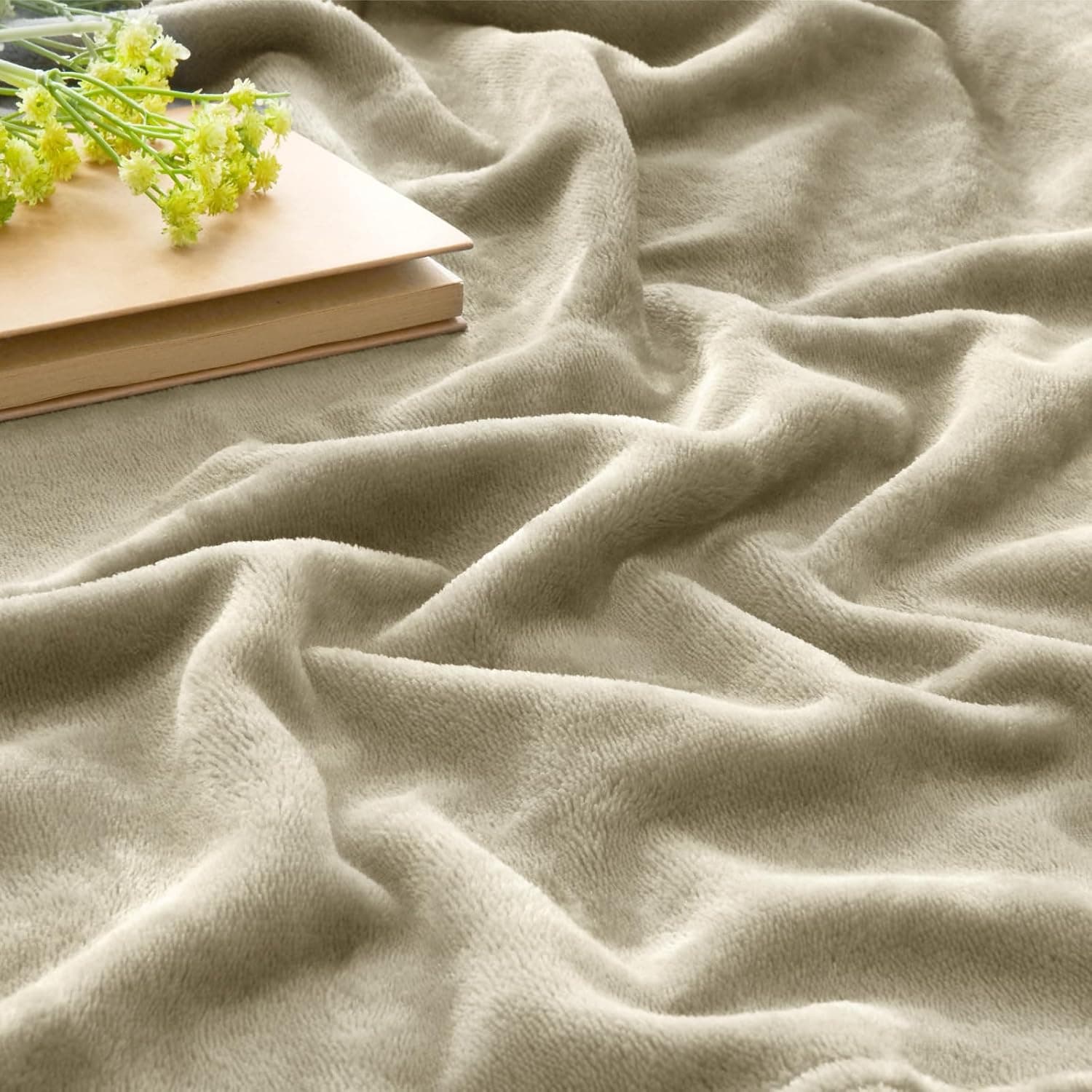 BEDELITE Cobertor de lã tamanho solteiro de linho de aveia para sofá e cama, cobertor felpudo luxuoso de pelúcia 152 x 203 cm, cobertor supermacio, quente, leve para viagem, acampamento - Imagem 4
