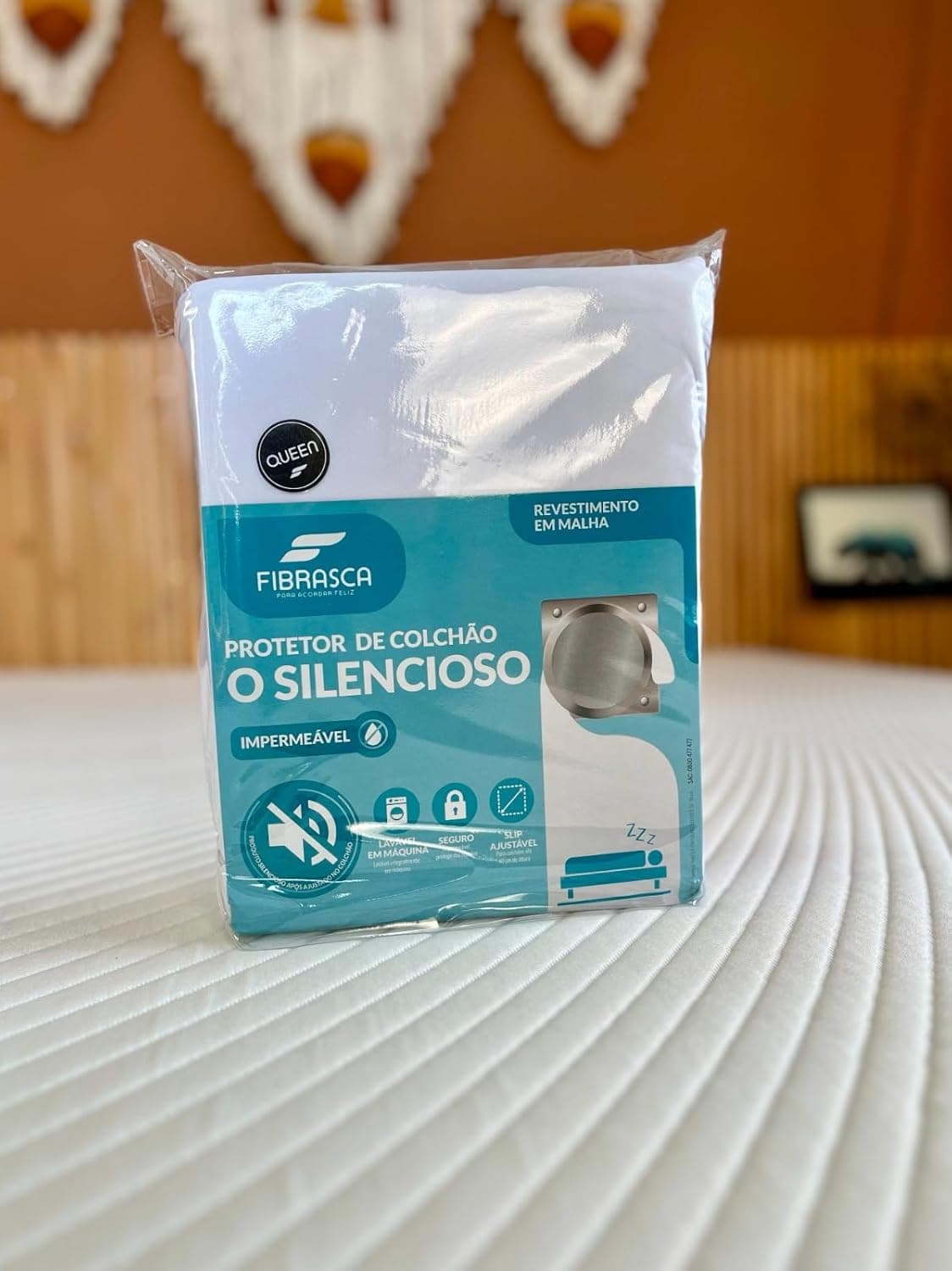 Fibrasca Protetor de Colchão Impermeável O SILENCIOSO – Solteiro King 96 x203 cm, branco, Solteirão - Imagem 4