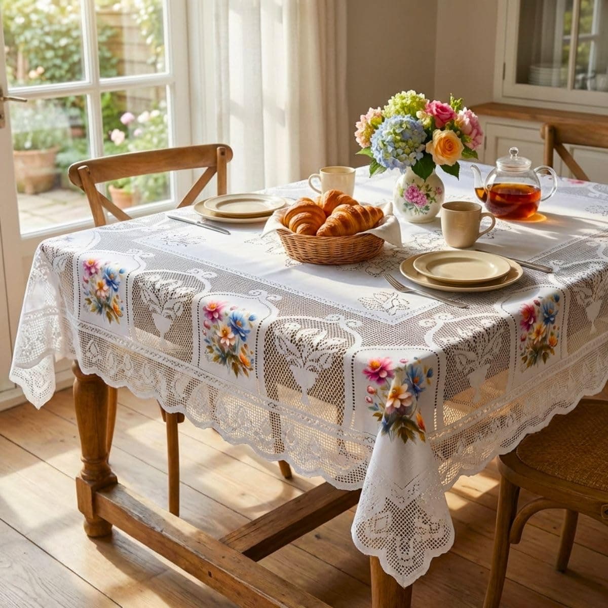 Toalha de mesa 4 lugares Escolha Sua Estampa!! (Flor 2) - Imagem 3