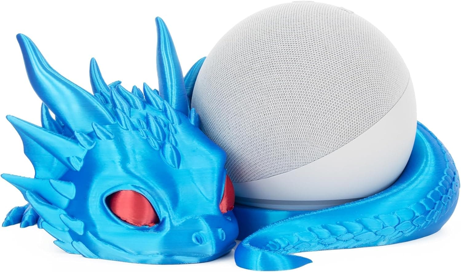 Costume Wizard Suporte Dragon para Echo Dot 4ª/5ª geração, alto-falantes de mesa Dragon Amazon Echo impressos em 3D, suporte para Echo Dot 5ª geração Echo Dot 4ª geração, feito nos EUA (azul)