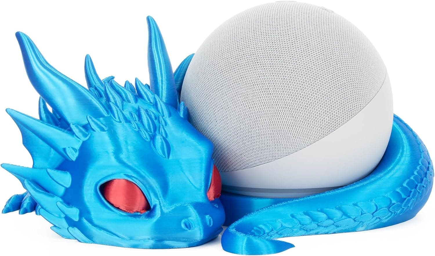 Costume Wizard Suporte Dragon para Echo Dot 4ª/5ª geração, alto-falantes de mesa Dragon Amazon Echo impressos em 3D, suporte para Echo Dot 5ª geração Echo Dot 4ª geração, feito nos EUA (azul)