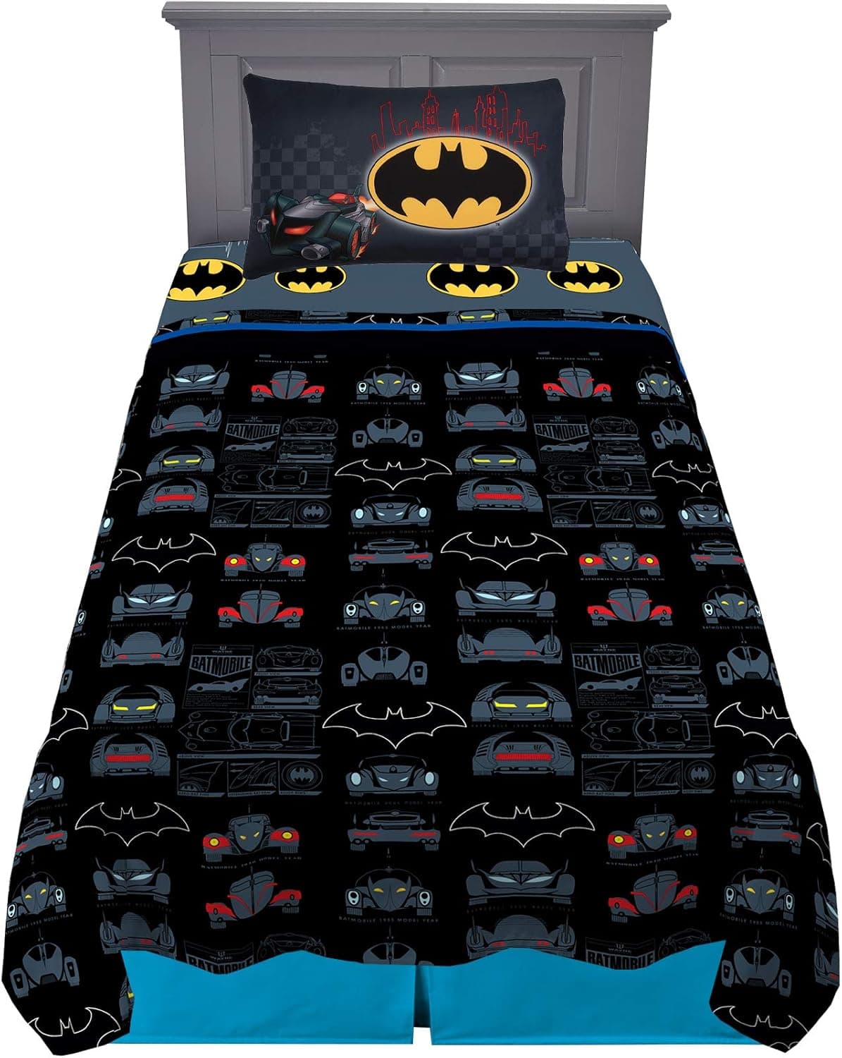 Franco Jogo de lençol, microfibra, Batman, solteiro