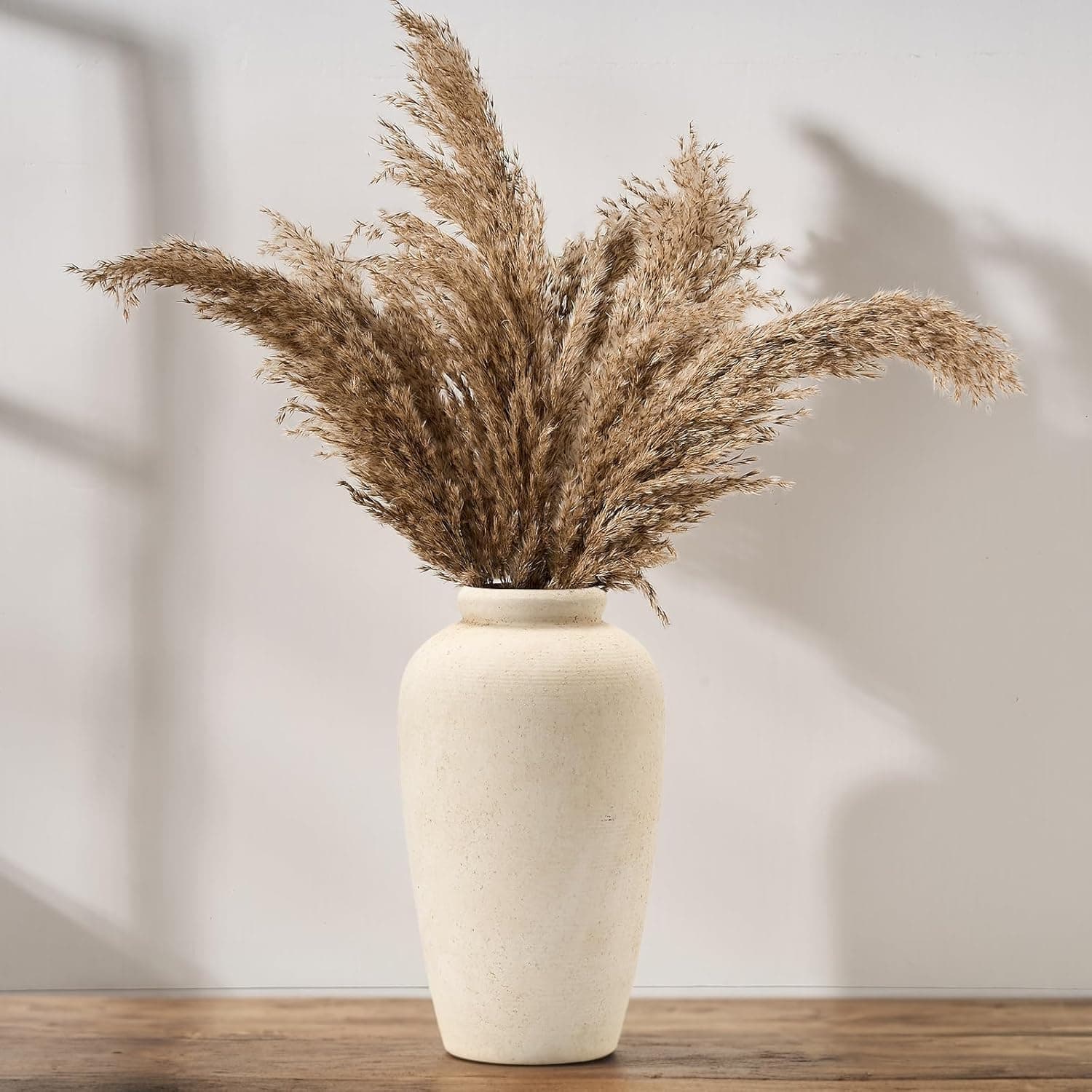 Vaso de cerâmica Vaseking com aterramento emocional, vaso rústico grande de cerâmica, decoração minimalista de 28 cm, vasos altos para decoração de casa, sala de estar, entrada, decoração de mesa