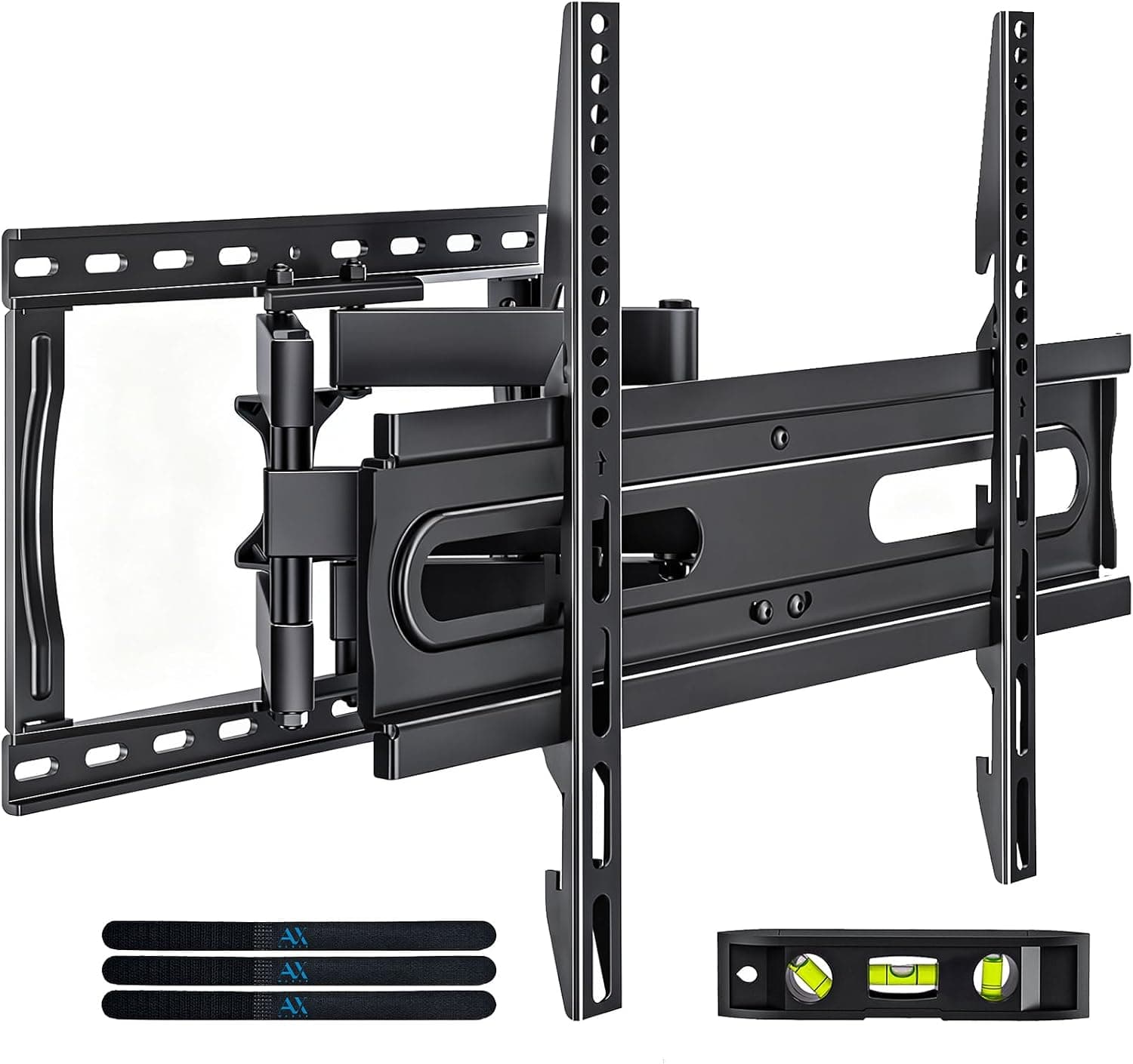 Suporte de parede de TV para 32-65 polegadas, suporte com giro e inclinação, suporte de TV de movimento completo com braços duplos articulados, serve para pinos de 40.6 cm, VESA máximo 400 x 400 mm
