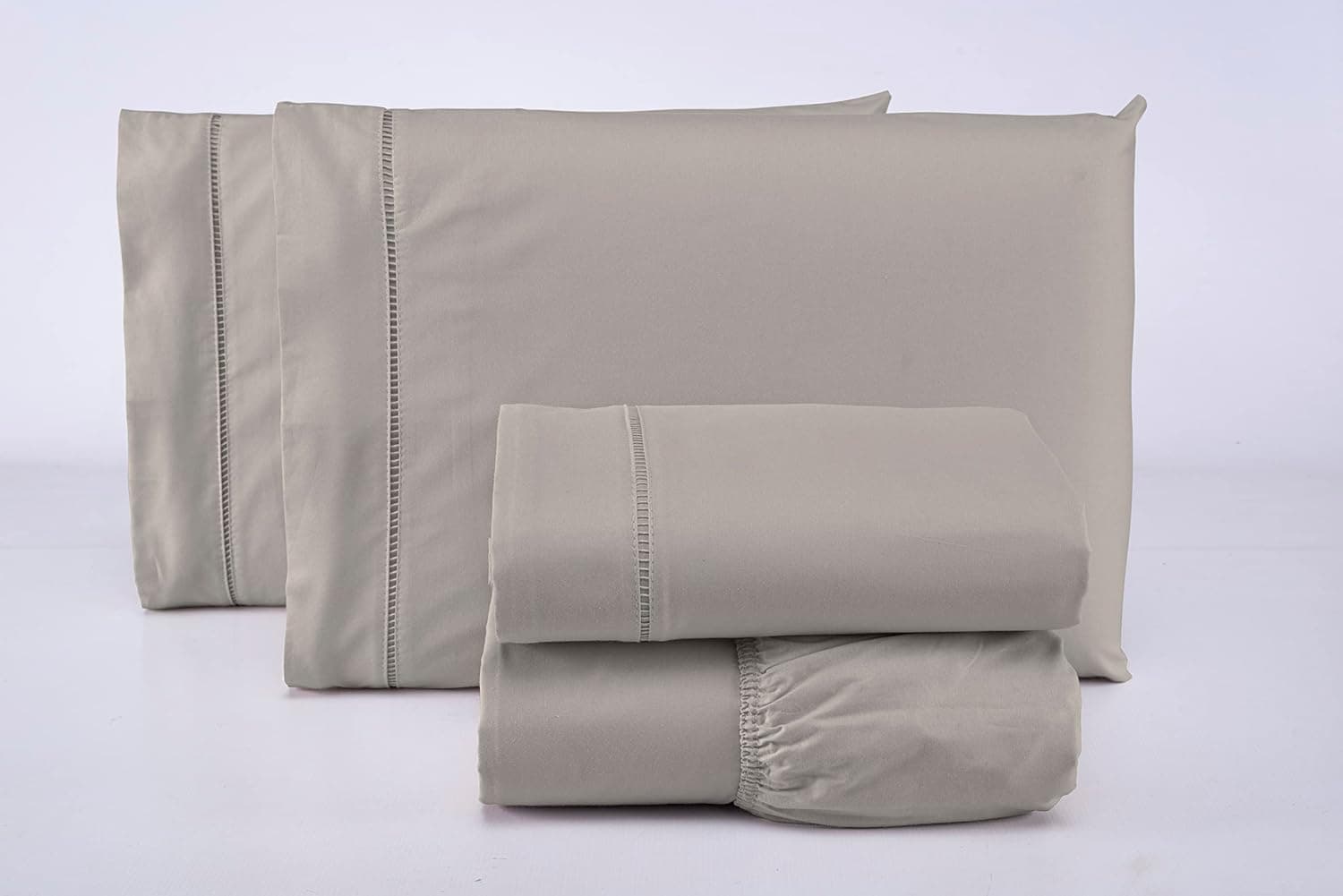 Jogo Lençol Casal 4 Peças 100% Algodão 200 Fios Toque Macio (Bege)