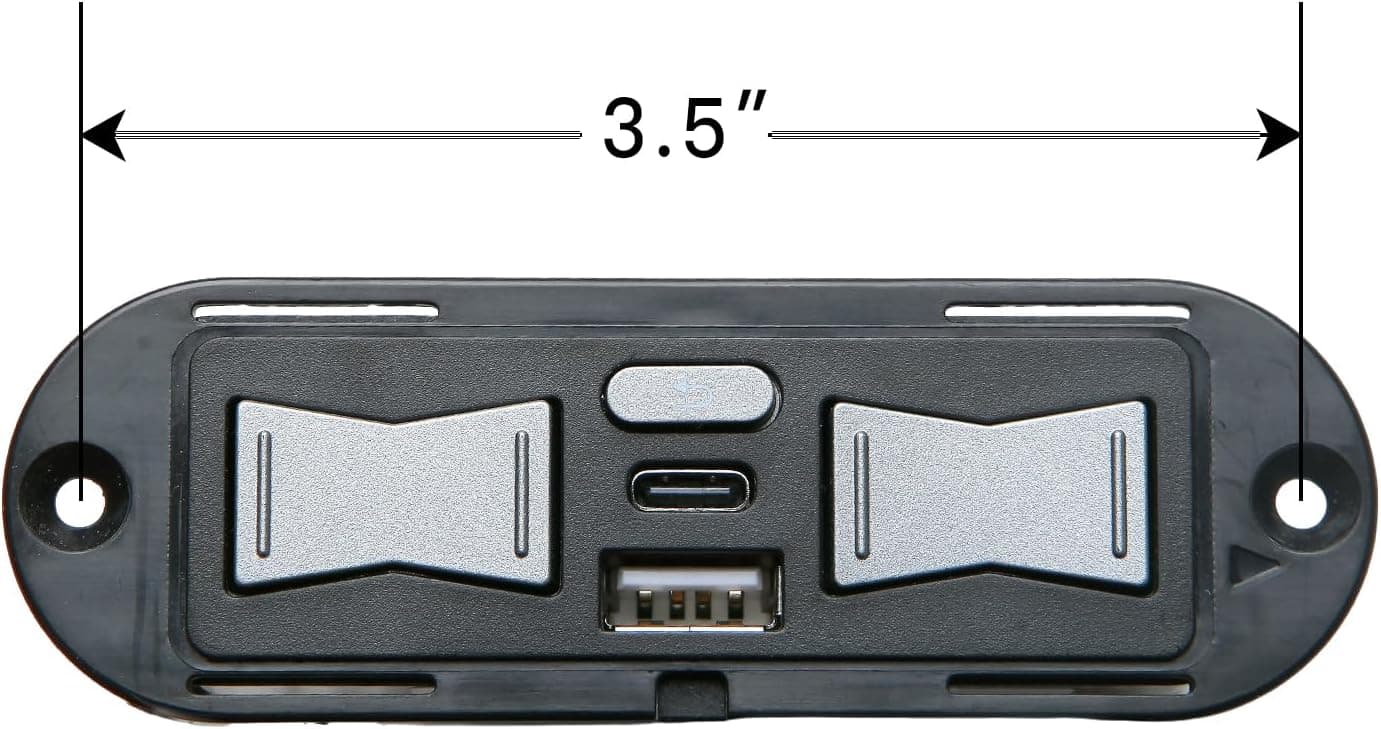 Uetmulik Poltrona reclinável elétrica Emomo 5 botões 5 pinos controle manual modelo HX90HU2 substituição com porta USB tipo A e C - Imagem 4